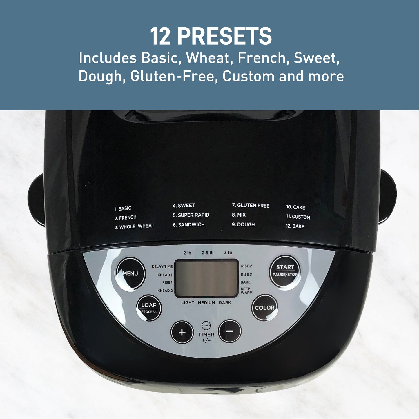 West Bend Hi-Rise Bread Maker mit 12 voreingestellten digitalen Steuerungen