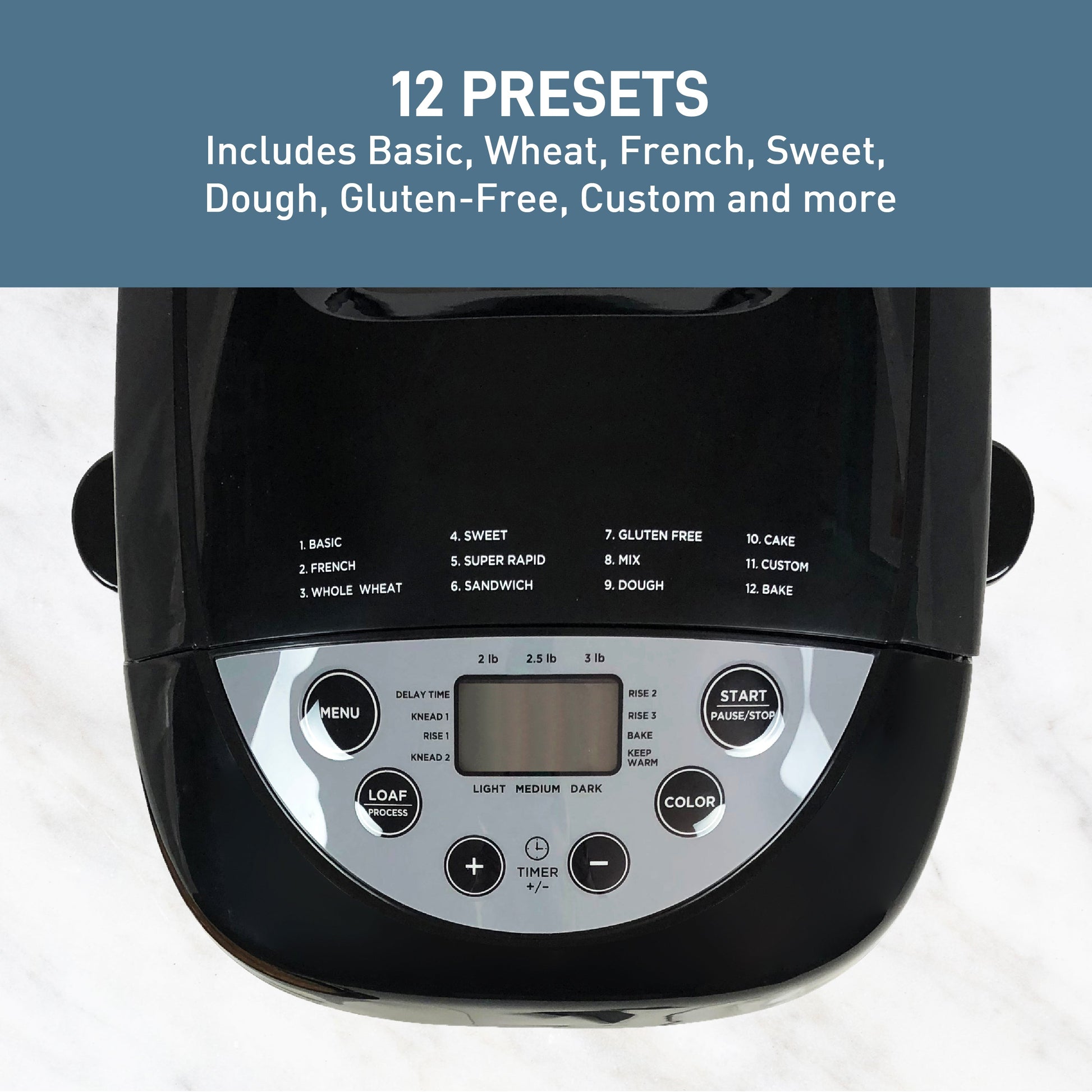 West Bend Hi-Rise Bread Maker mit 12 voreingestellten digitalen Steuerungen