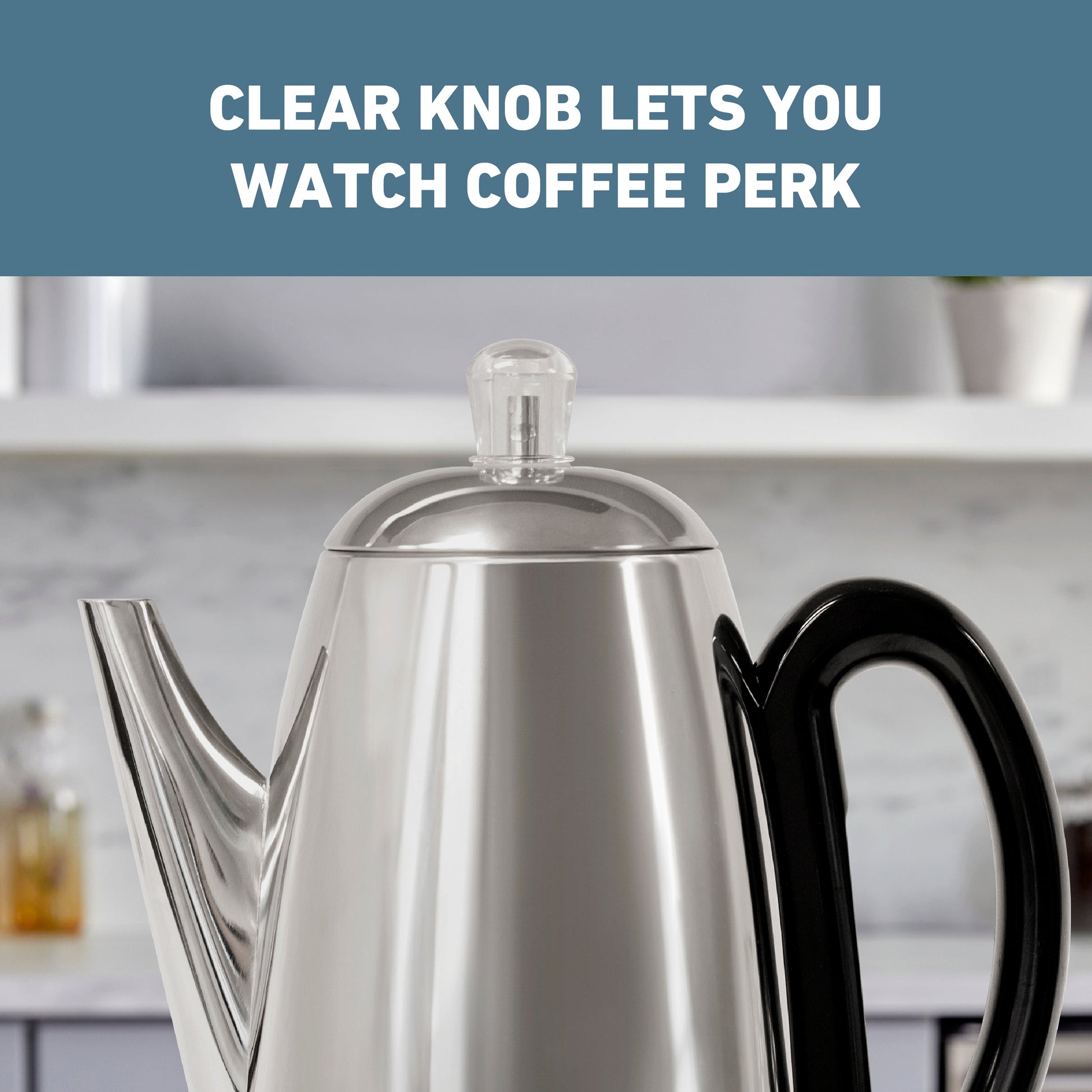West Bend Classic Coffee Percolator mit schnurloser Servierbereitschaft