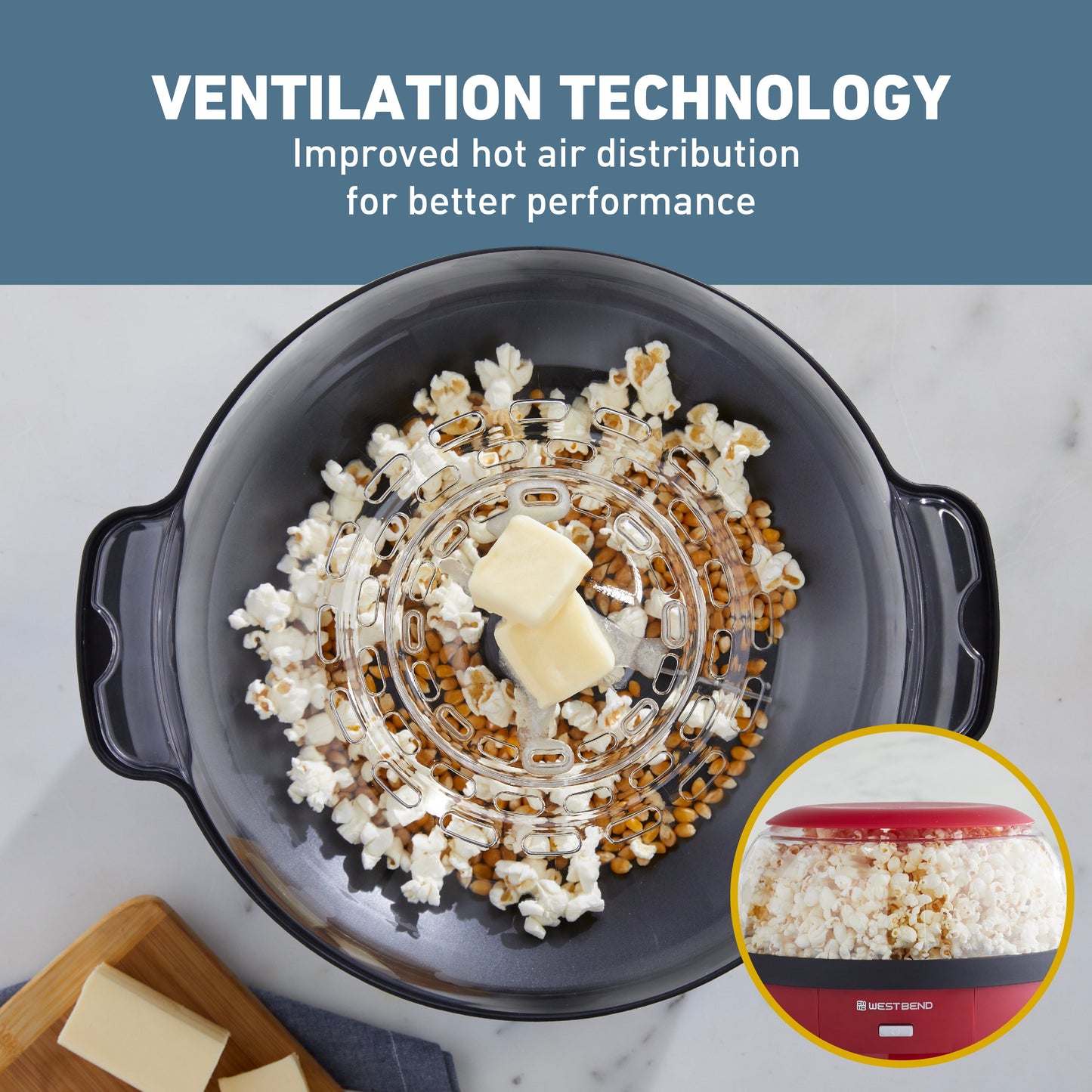 West Bend Stir Crazy 6 Qt. Popcorn Maschine