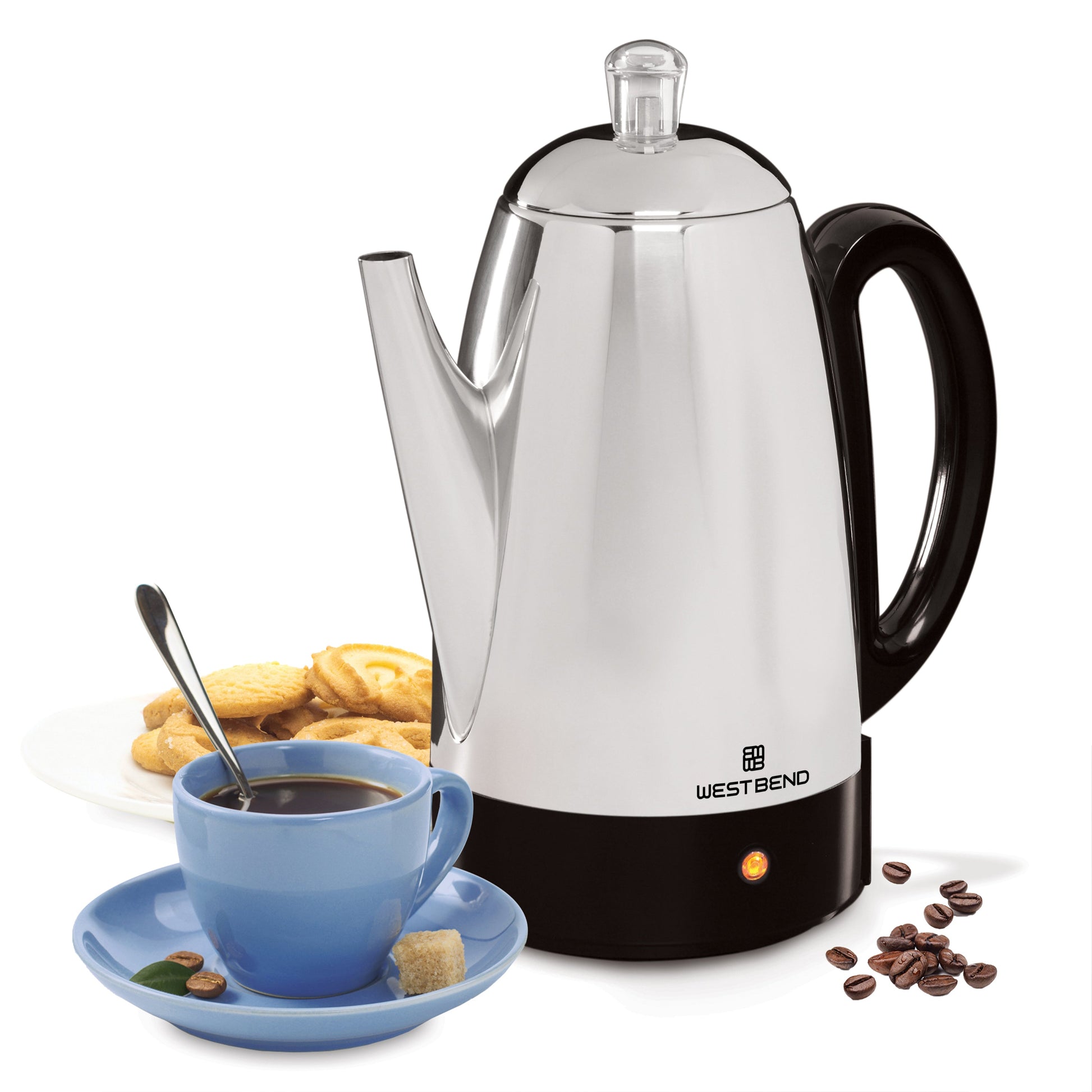 West Bend Classic Coffee Percolator mit schnurloser Servierbereitschaft