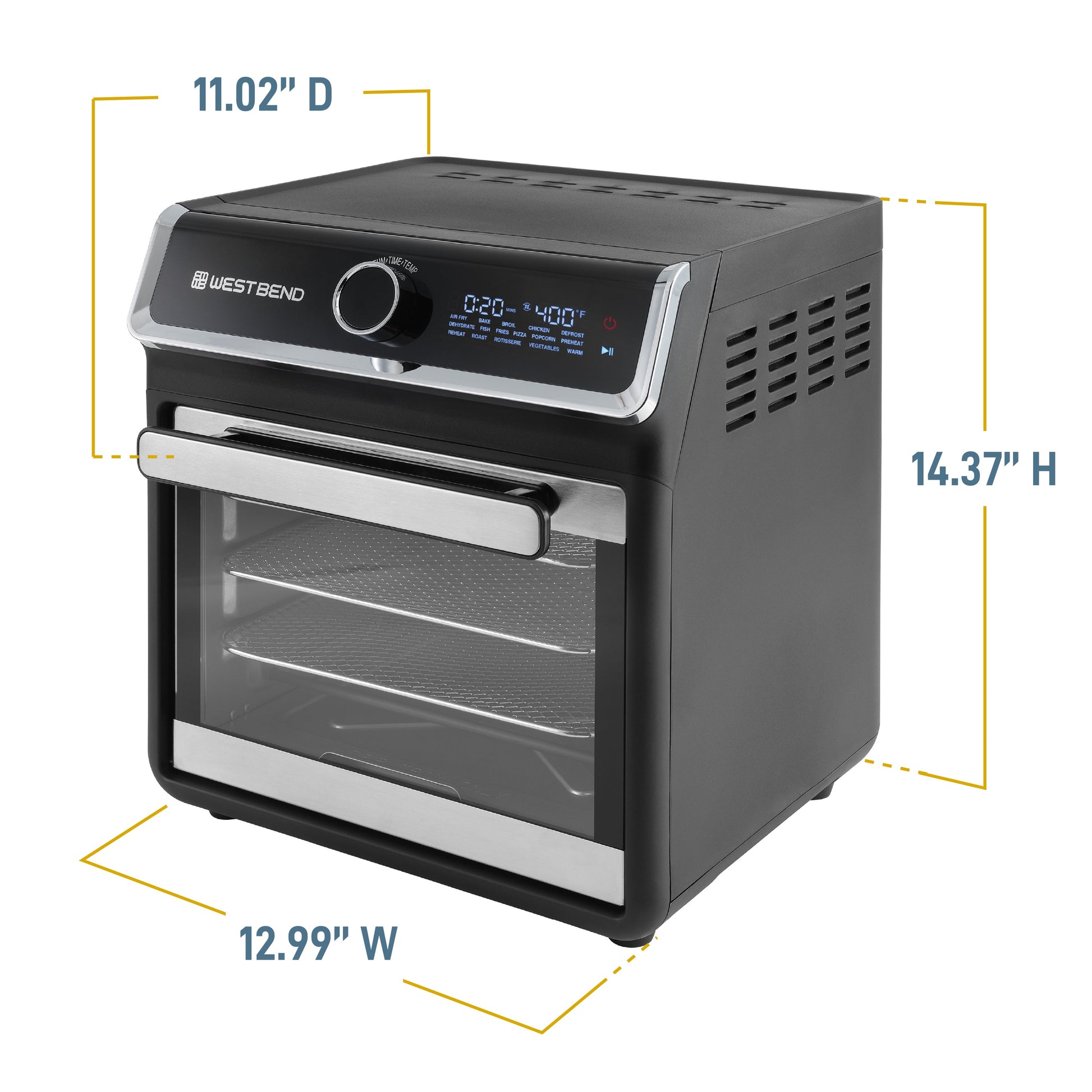 West Bend 15 Qt. Air Fryer Ofen mit 16 Presets
