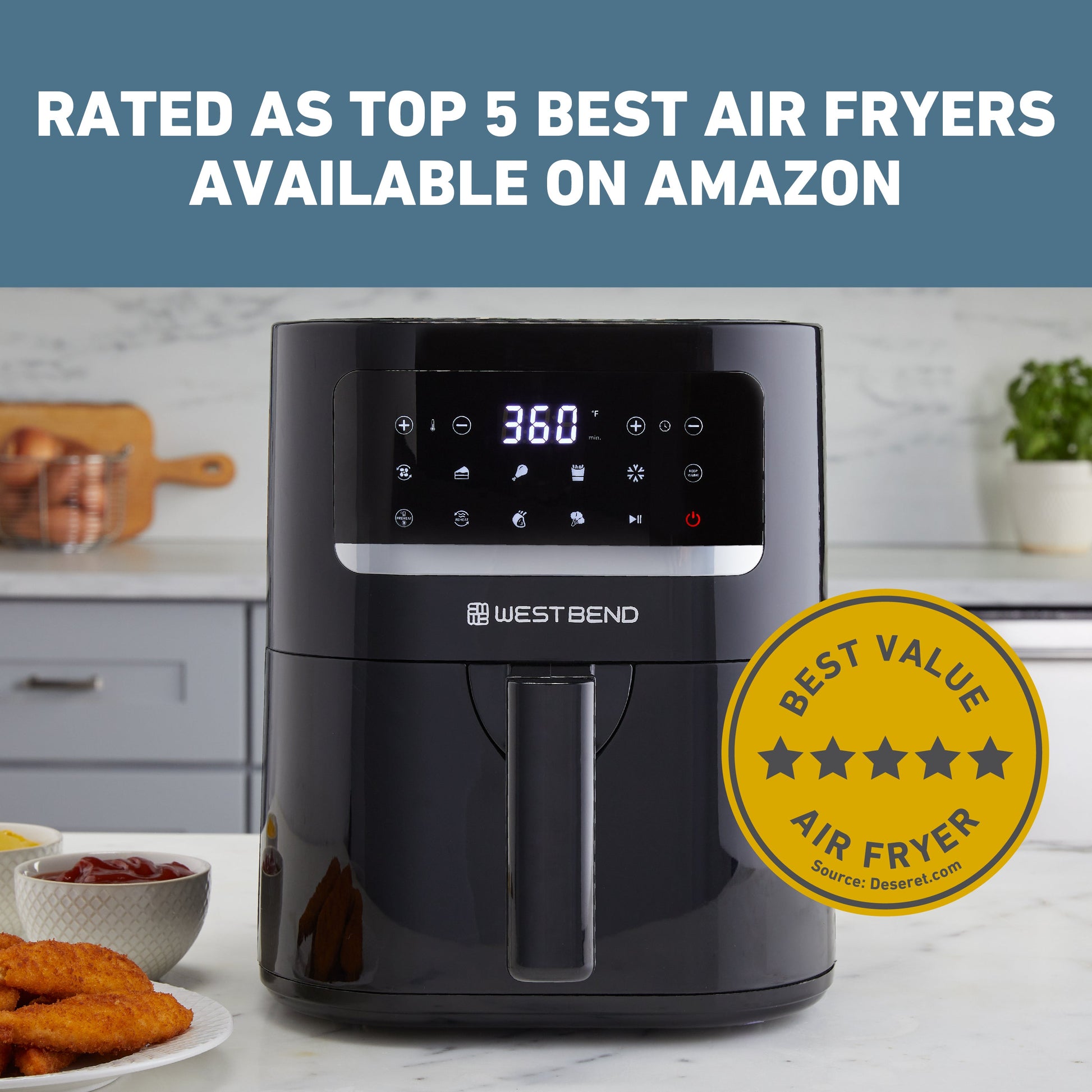West Bend 5 Qt. Air Fryer mit 10 Presets