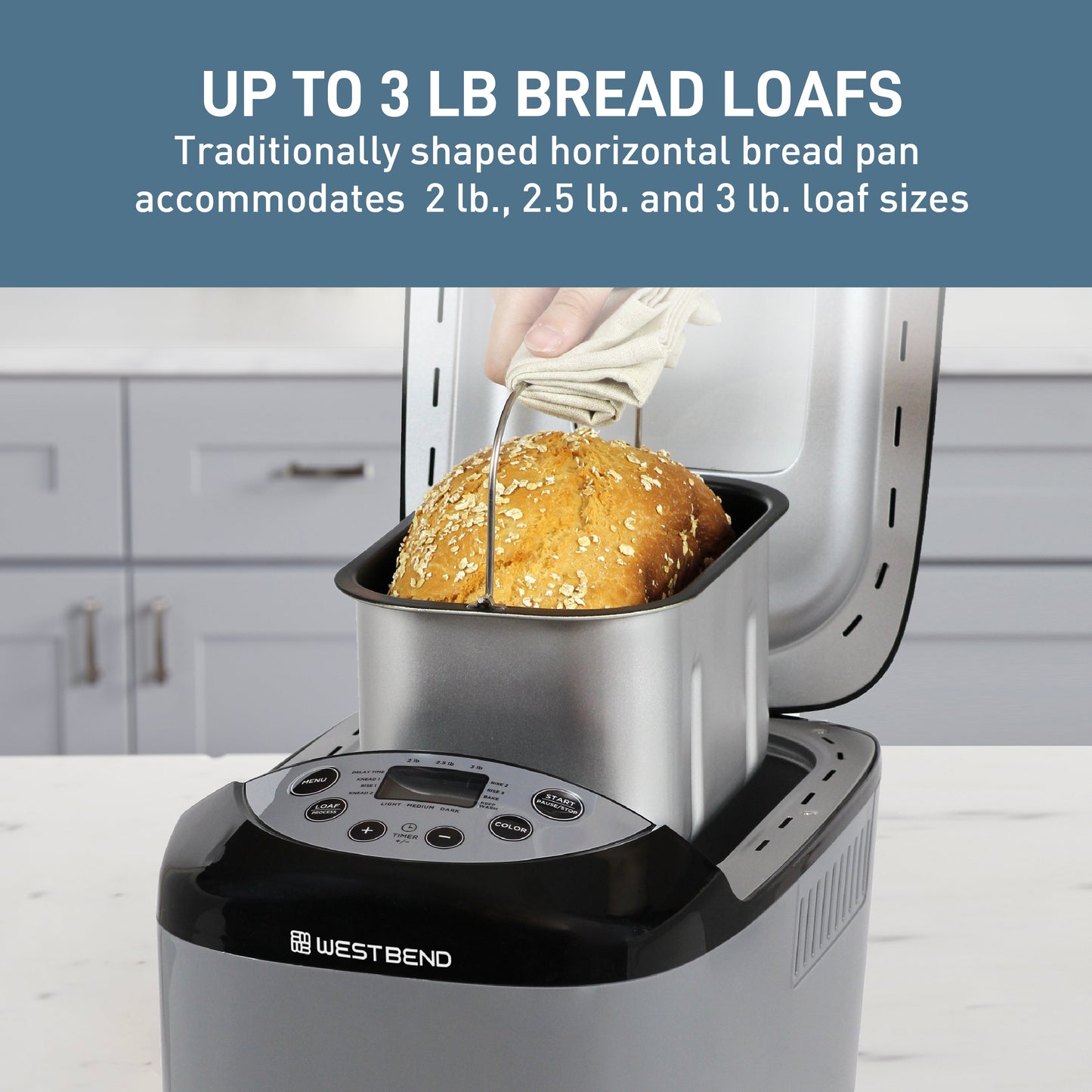 West Bend Hi-Rise Bread Maker mit 12 voreingestellten digitalen Steuerungen