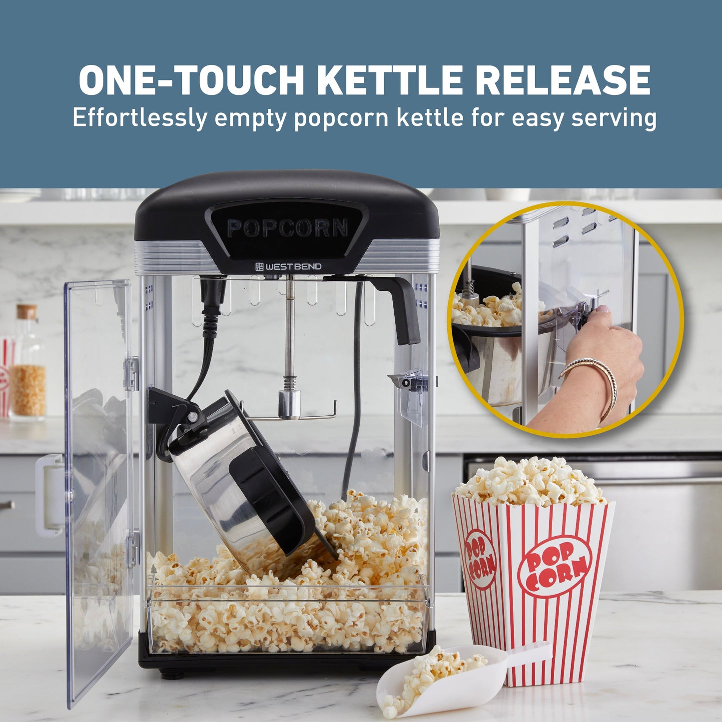 West Bend Theater Crazy 4 Qt. Popcorn Maschine mit Taschen