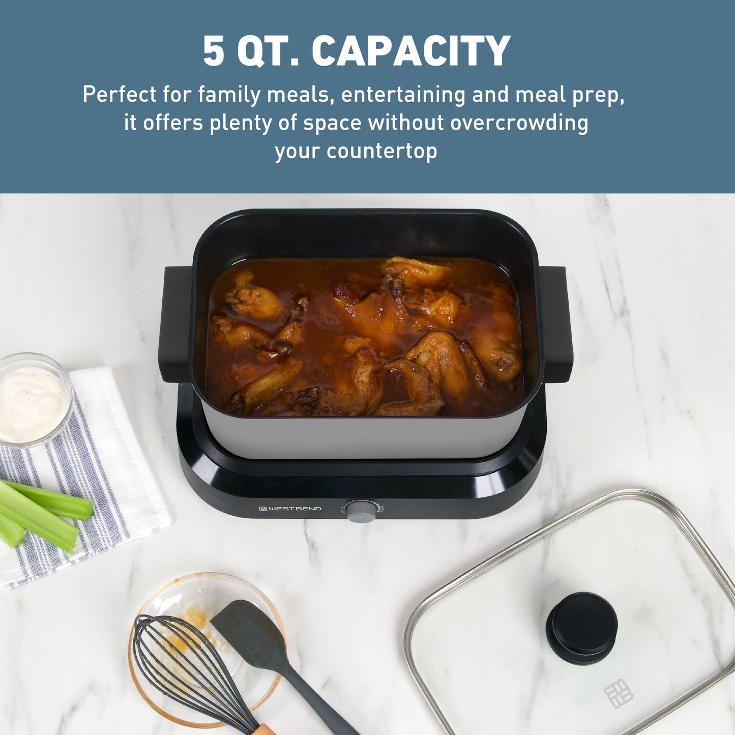 West Bend Versatility Cooker, 5 Qt. Kapazität