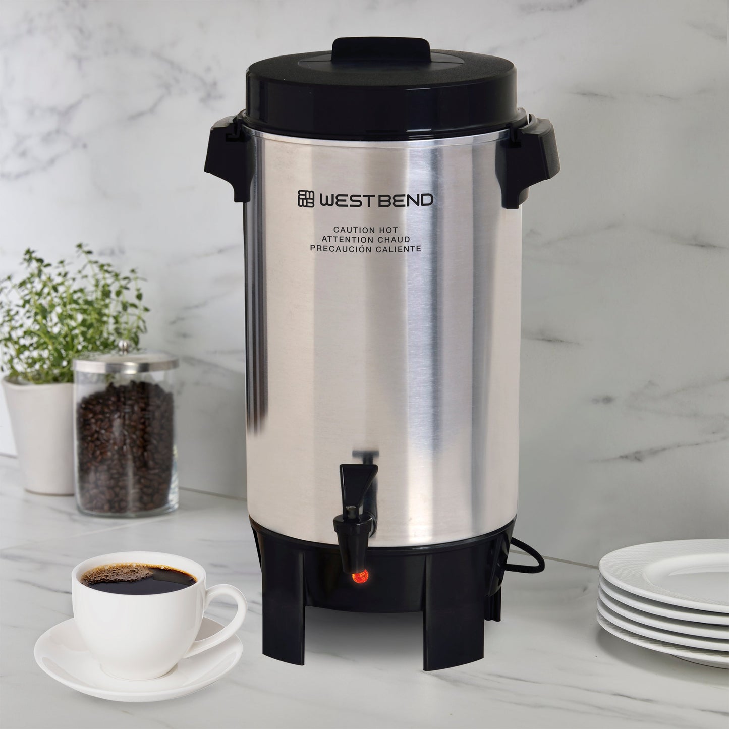 West Bend 42-Cup Polierte Aluminium Kaffee Urne