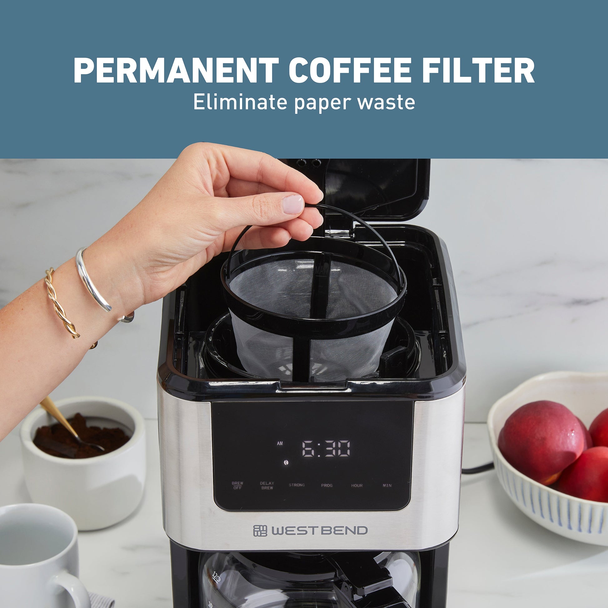 West Bend 12 Cup Heiße und geschnittene Kaffeemaschine