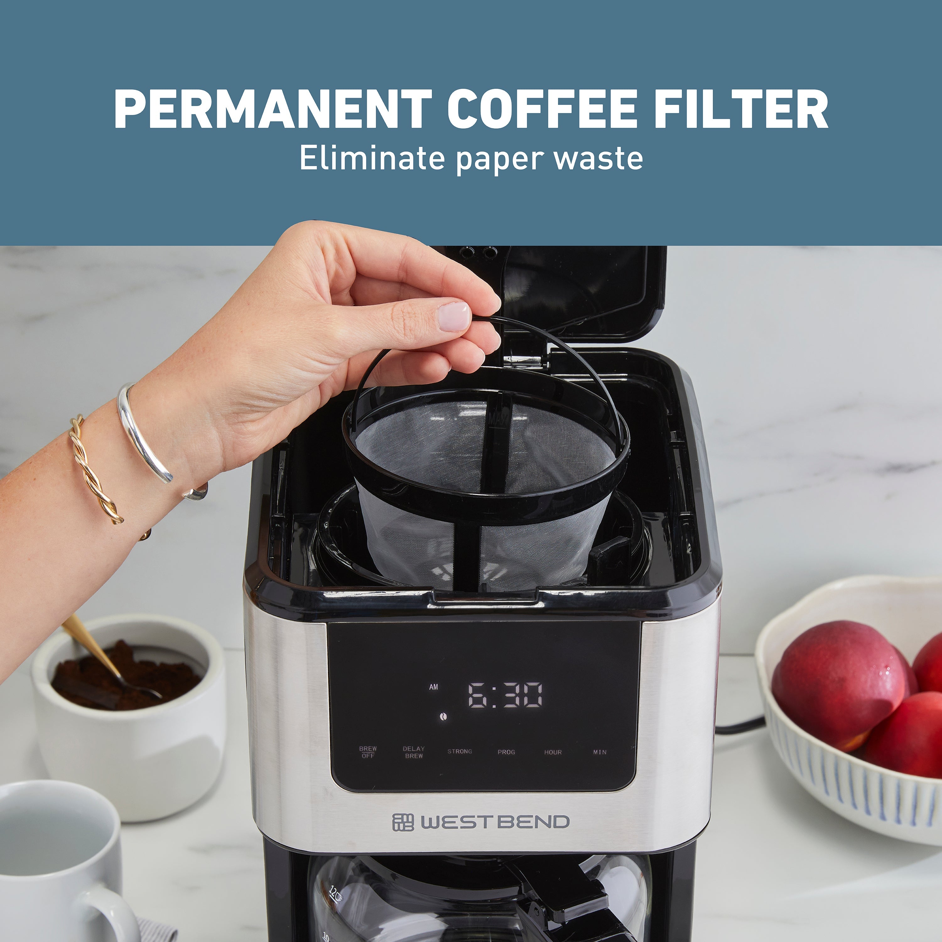 West Bend 12 Cup Heiße und geschnittene Kaffeemaschine