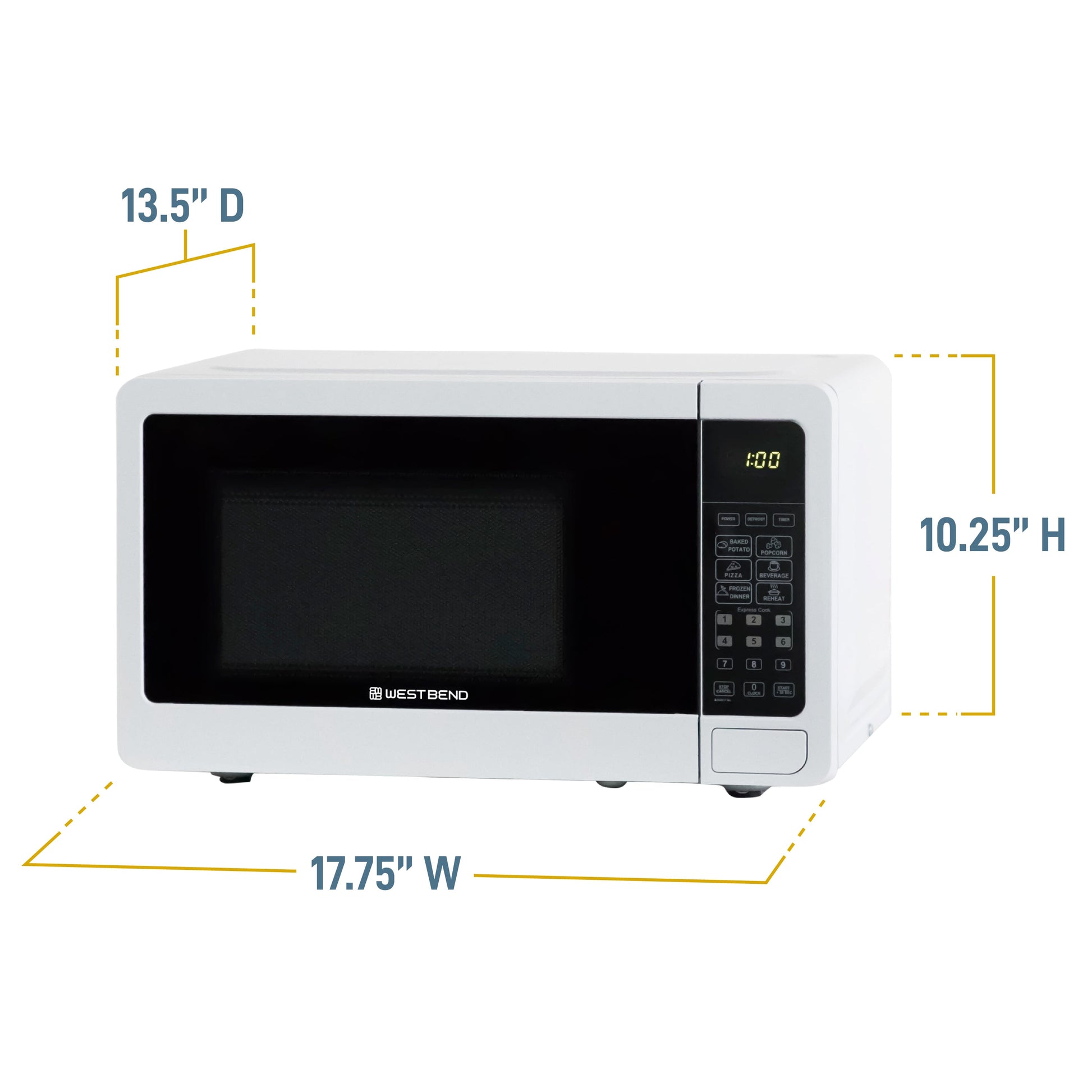 West Bend 0,7 cu. ft Mikrowellenofen