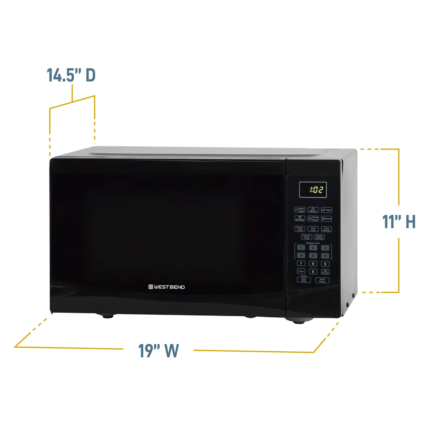 West Bend 0,9 cu. ft Mikrowellenofen