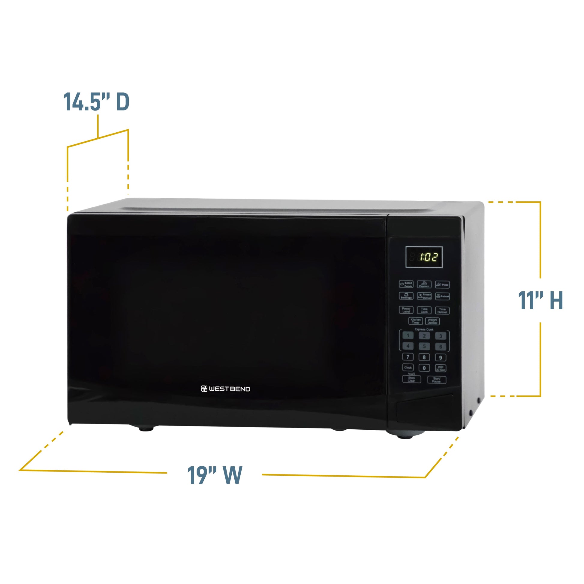 West Bend 0,9 cu. ft Mikrowellenofen