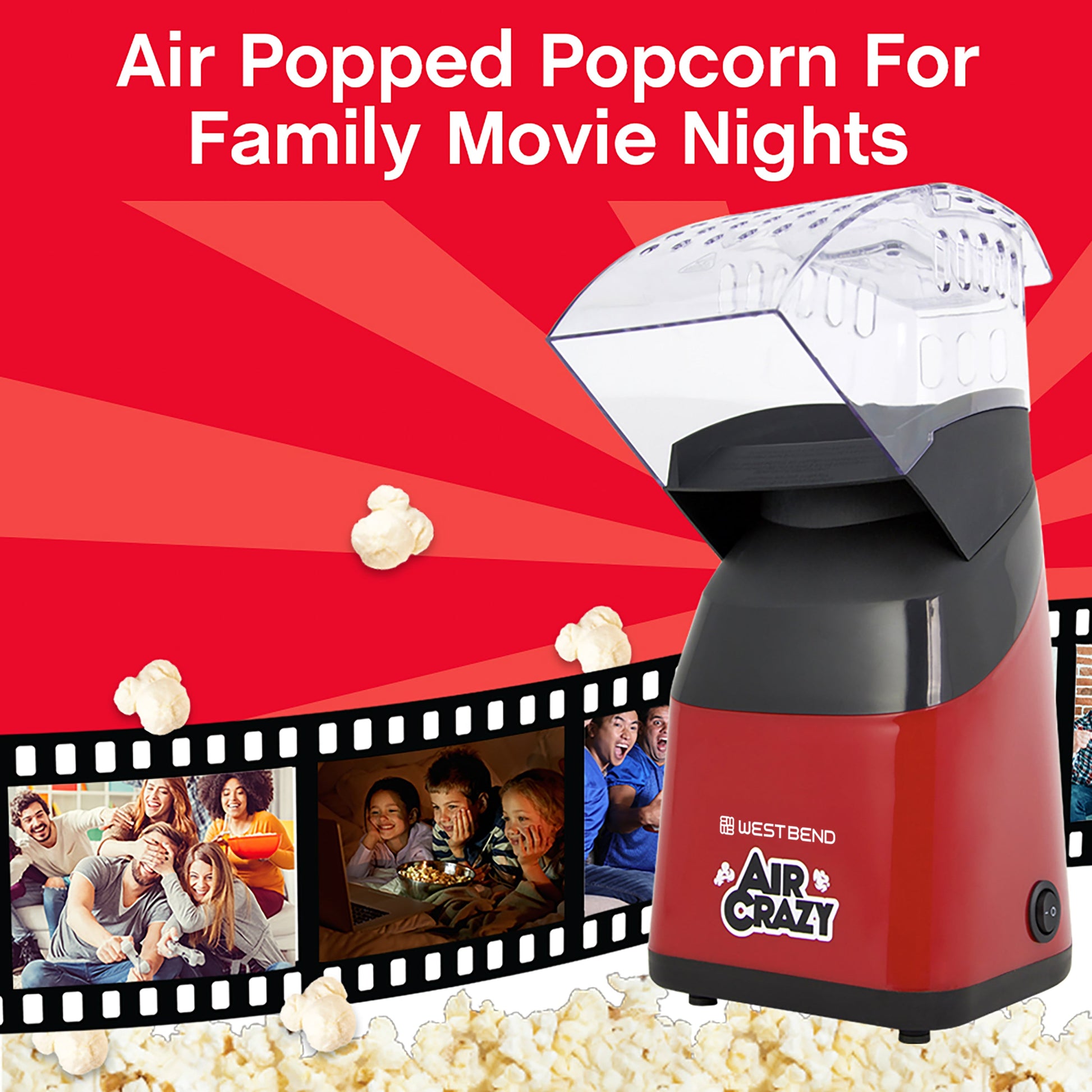West Bend Air Crazy Hot Air Popcorn Machine, 4 Qt. Kapazität