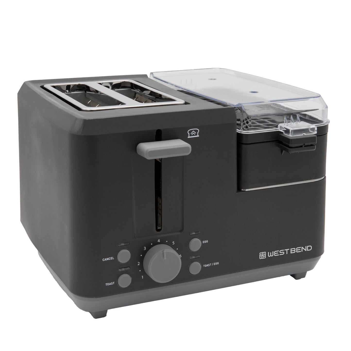 West Bend Multifunktionale Frühstücksstation 2-Scheiben Toaster mit Eierkocher und Fleischwärmer