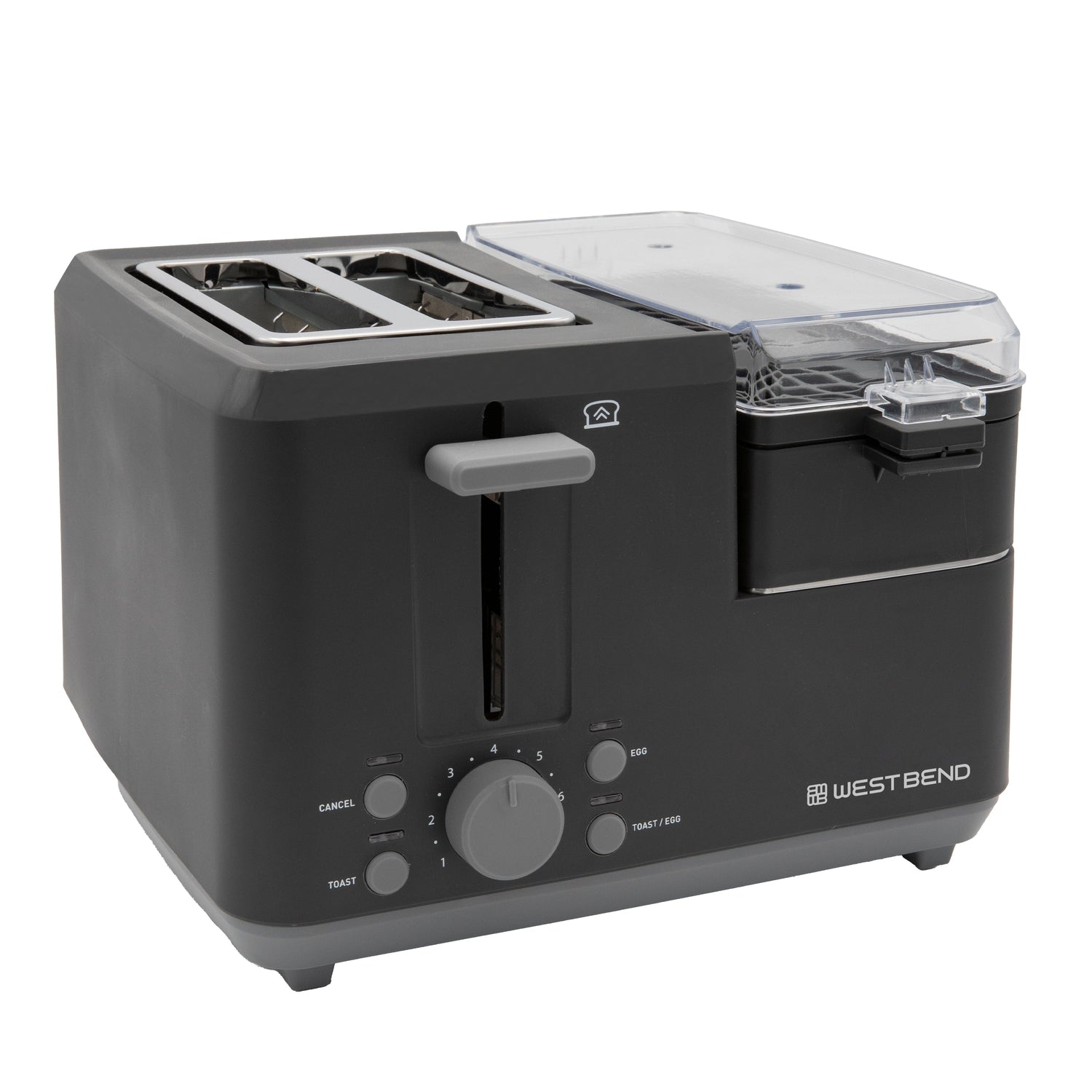 West Bend Multifunktionale Frühstücksstation 2-Scheiben Toaster mit Eierkocher und Fleischwärmer