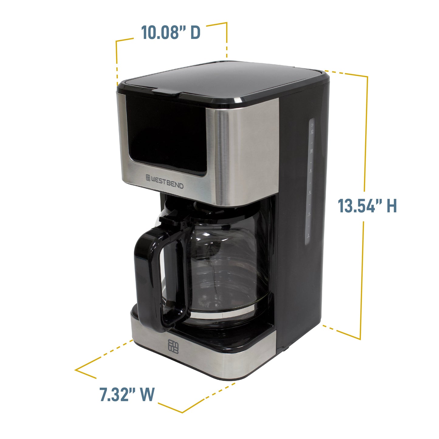 West Bend 12 Cup Heiße und geschnittene Kaffeemaschine