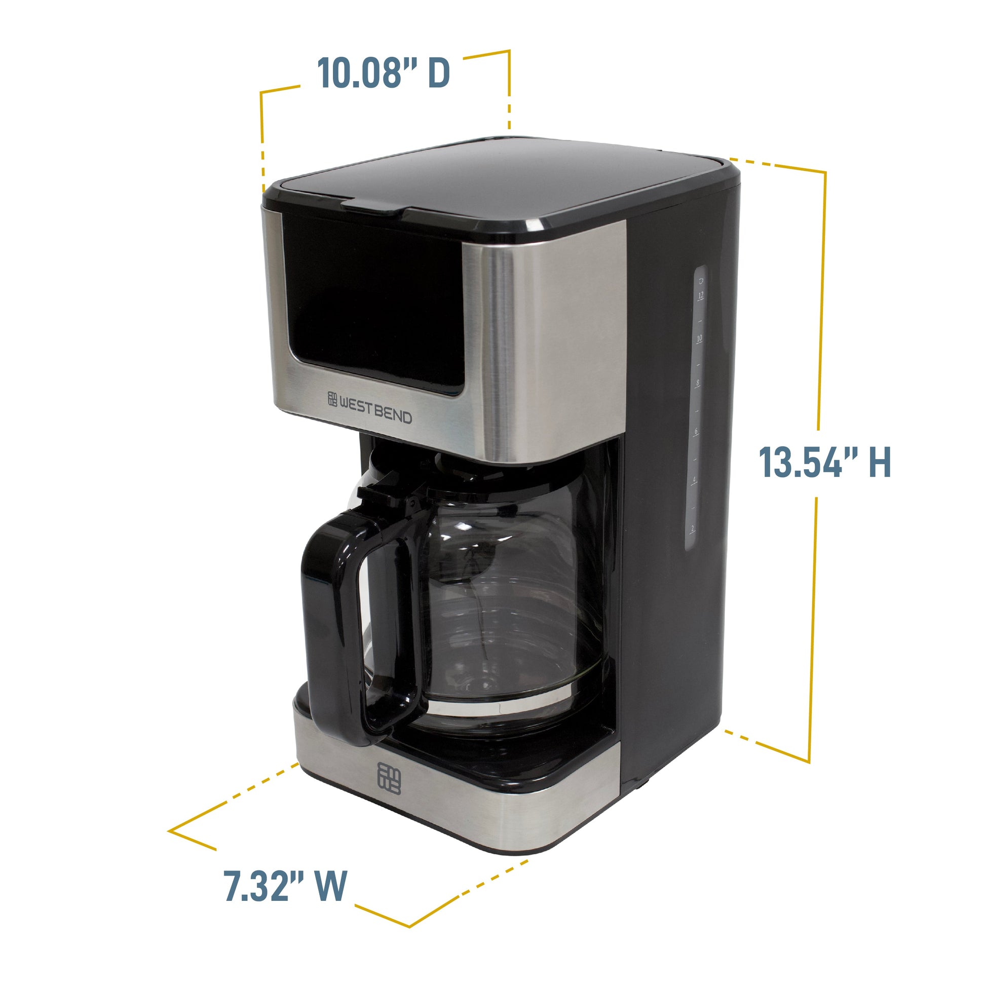 West Bend 12 Cup Heiße und geschnittene Kaffeemaschine