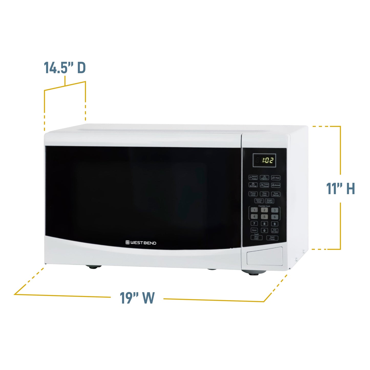 West Bend 0,9 cu. ft Mikrowellenofen