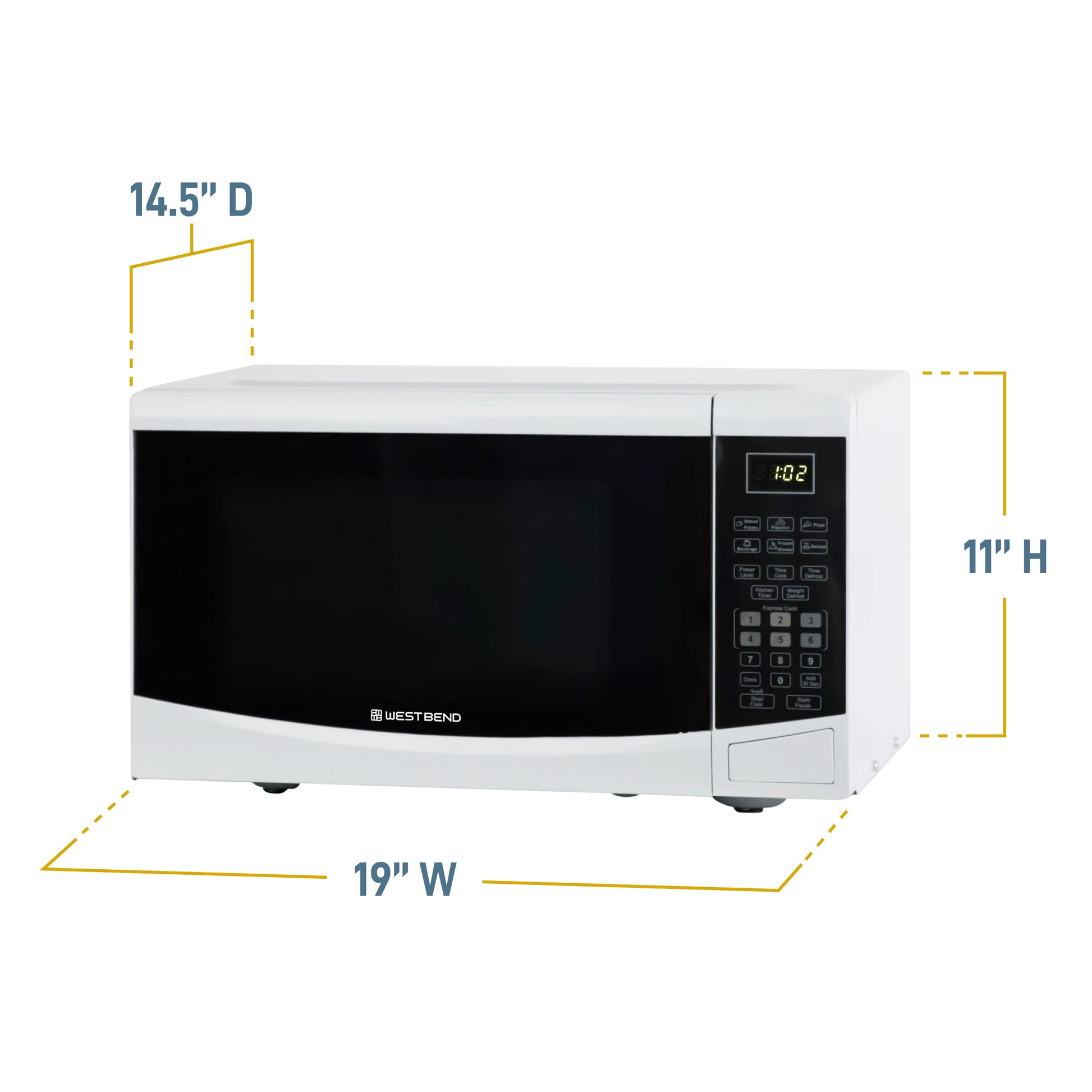 West Bend 0,9 cu. ft Mikrowellenofen