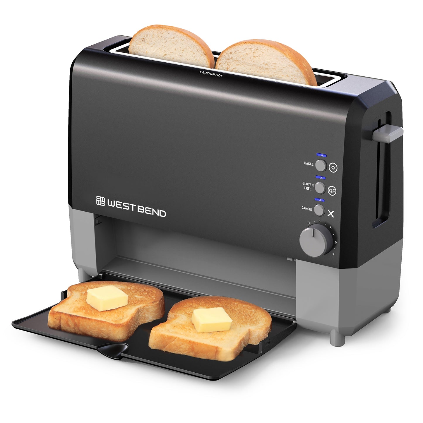 West Bend QuikServe 2-Slice Toaster mit extra breiten Slots