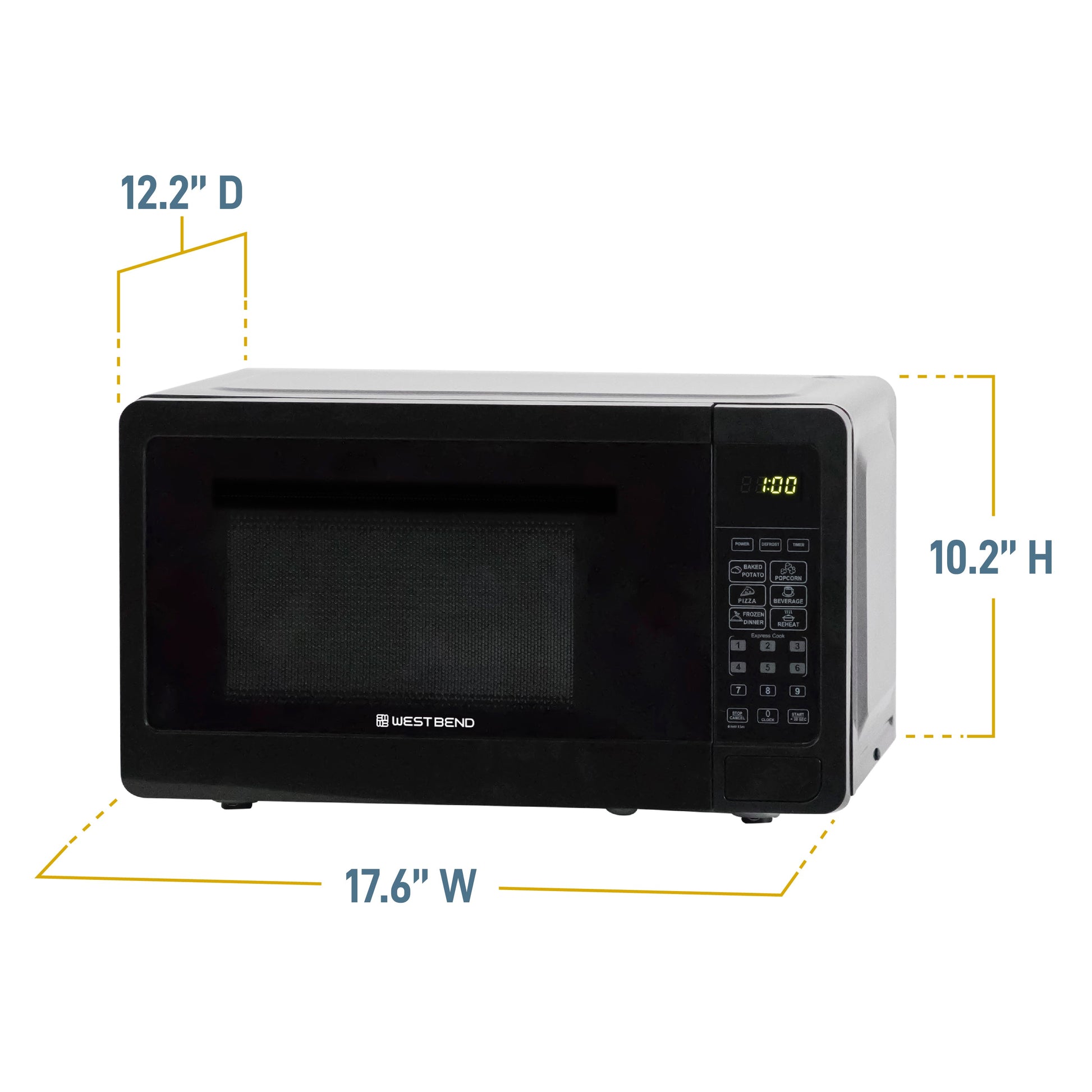 West Bend 0,7 cu. ft Mikrowellenofen