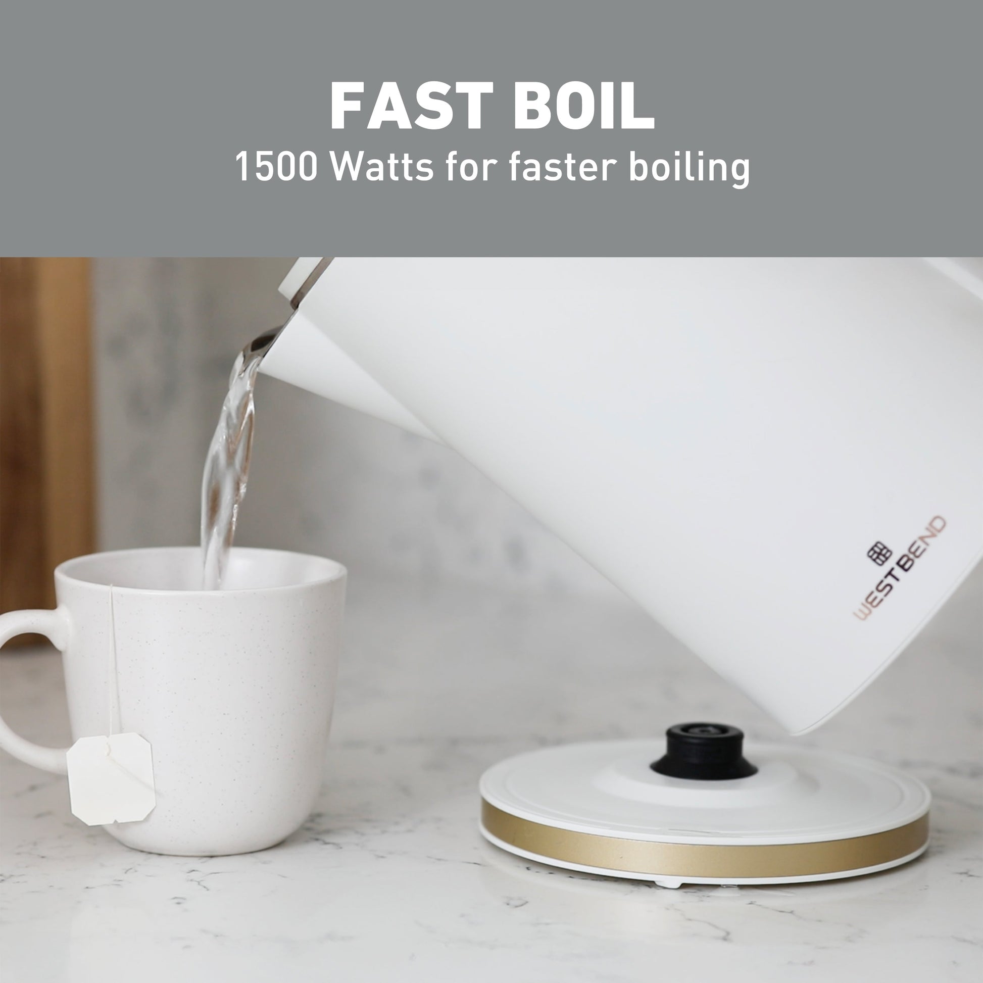 West Bend Timeless Electric Kettle, 1,5 Liter Kapazität