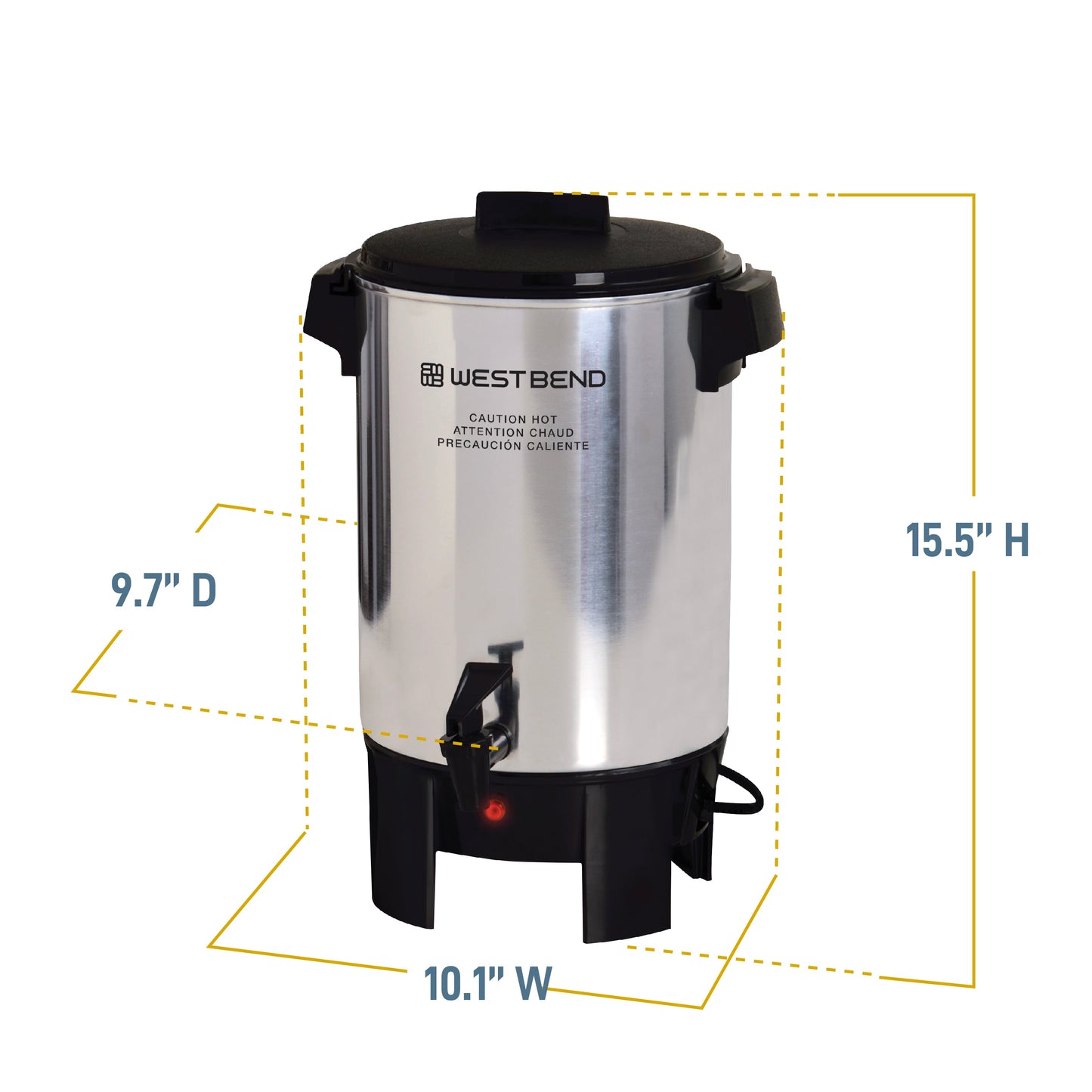 West Bend Große Kapazität Kaffee Urn, Kommerzielle 30-Cup Kaffeemaschine