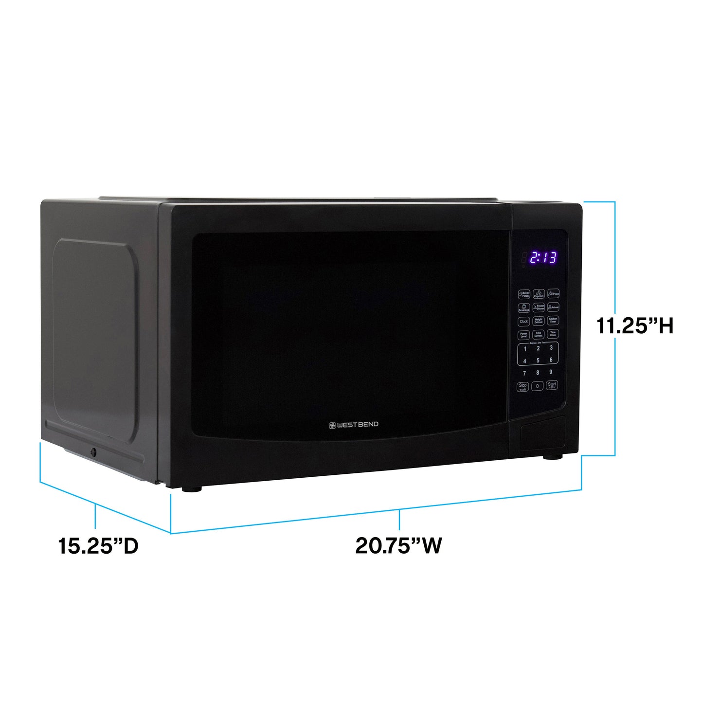 West Bend Microwave Oven, 1,1 cu. ft. Kapazität