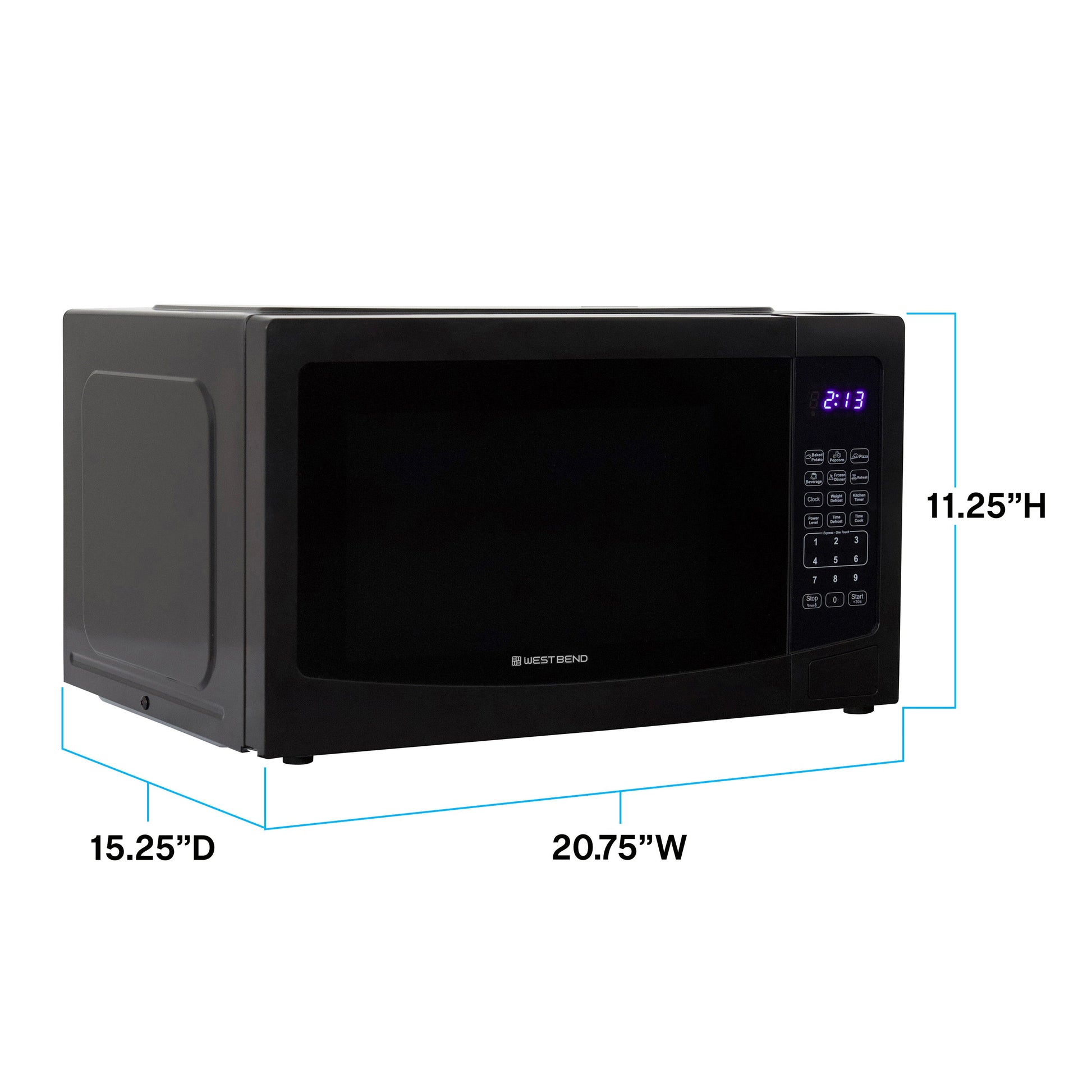 West Bend Microwave Oven, 1,1 cu. ft. Kapazität
