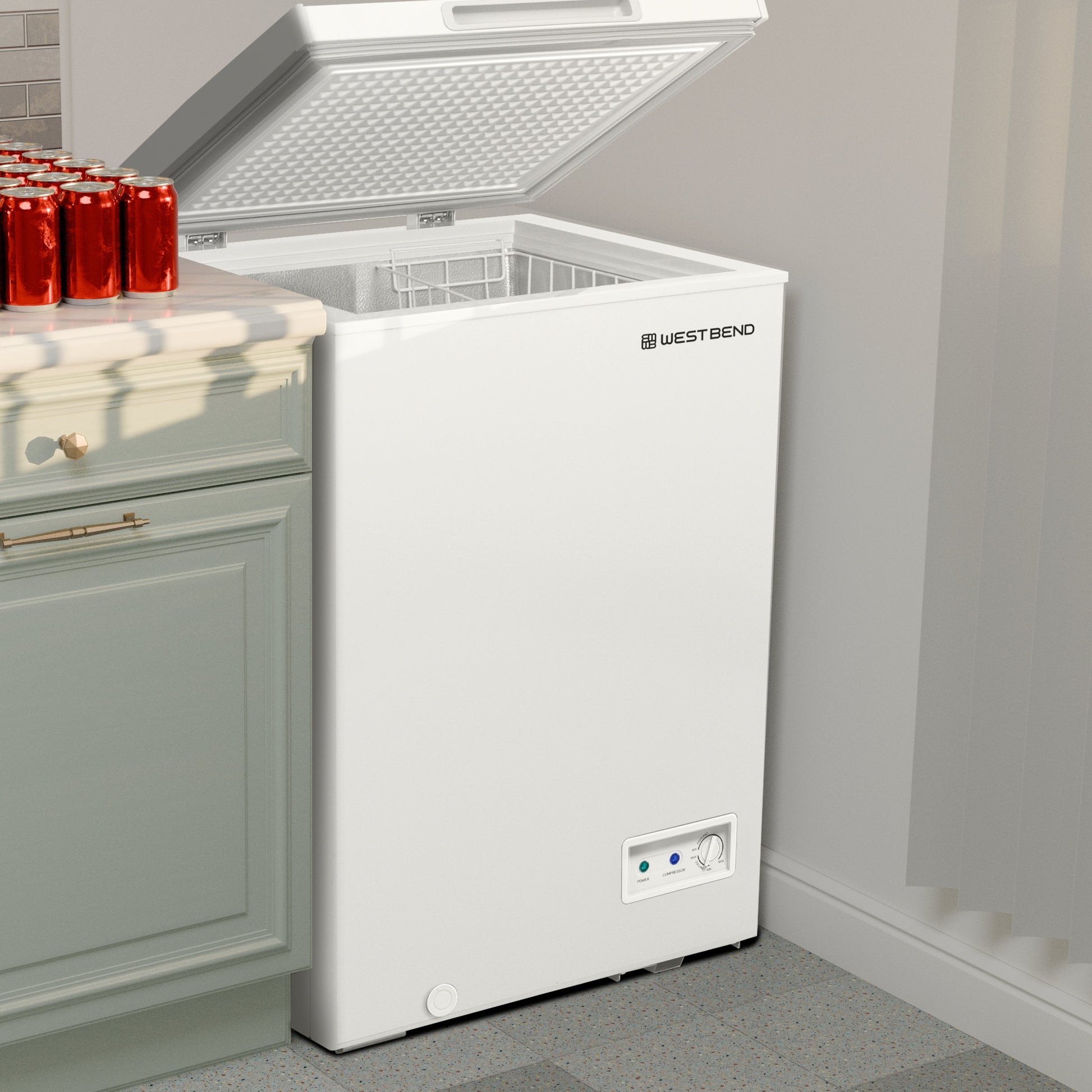 West Bend Garage Ready Chest Freezer, 5.0 cu. ft.