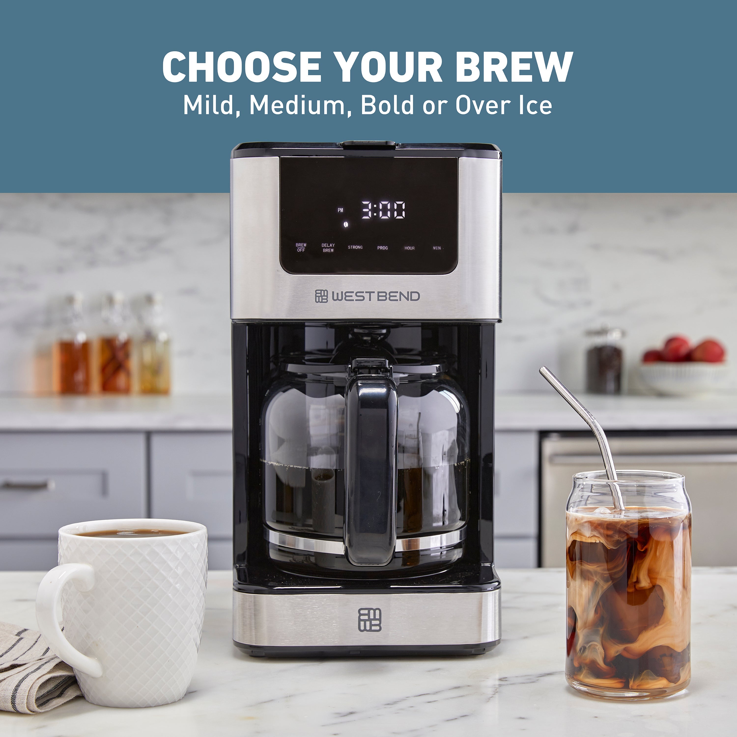 West Bend 12 Cup Heiße und geschnittene Kaffeemaschine