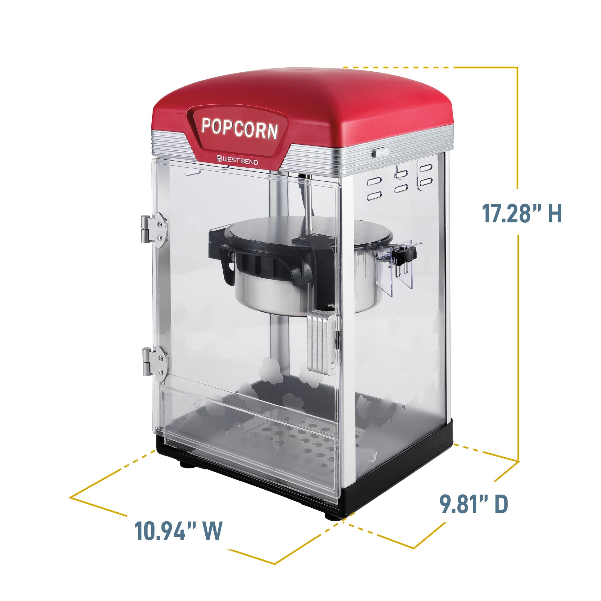 West Bend Theater Crazy 4 Qt. Popcorn Maschine mit Taschen
