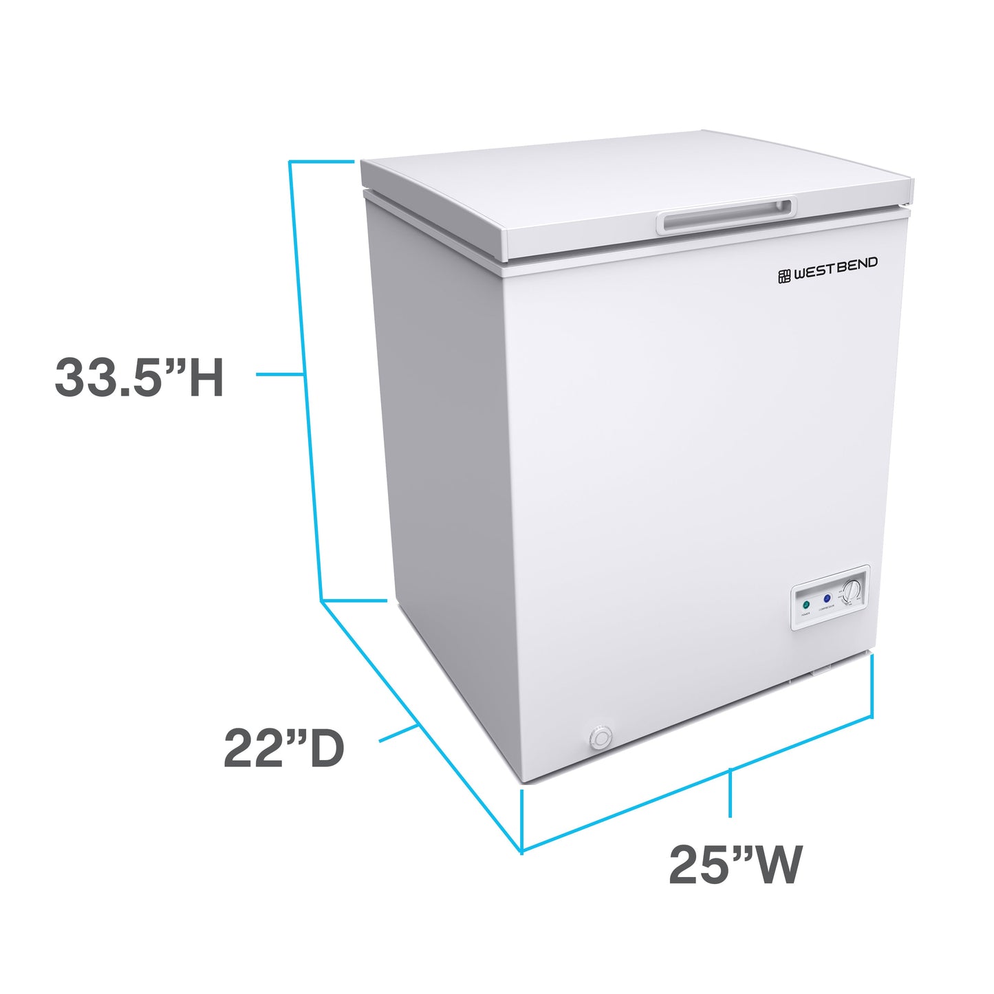 West Bend Garage Ready Chest Freezer, 5.0 cu. ft.