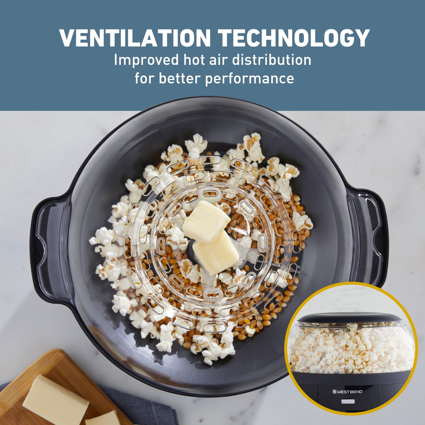 West Bend Stir Crazy 6 Qt. Popcorn Maschine