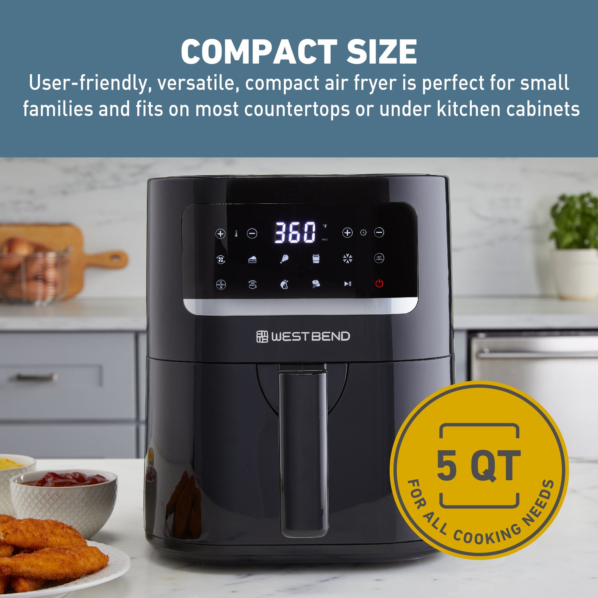 West Bend 5 Qt. Air Fryer mit 10 Presets