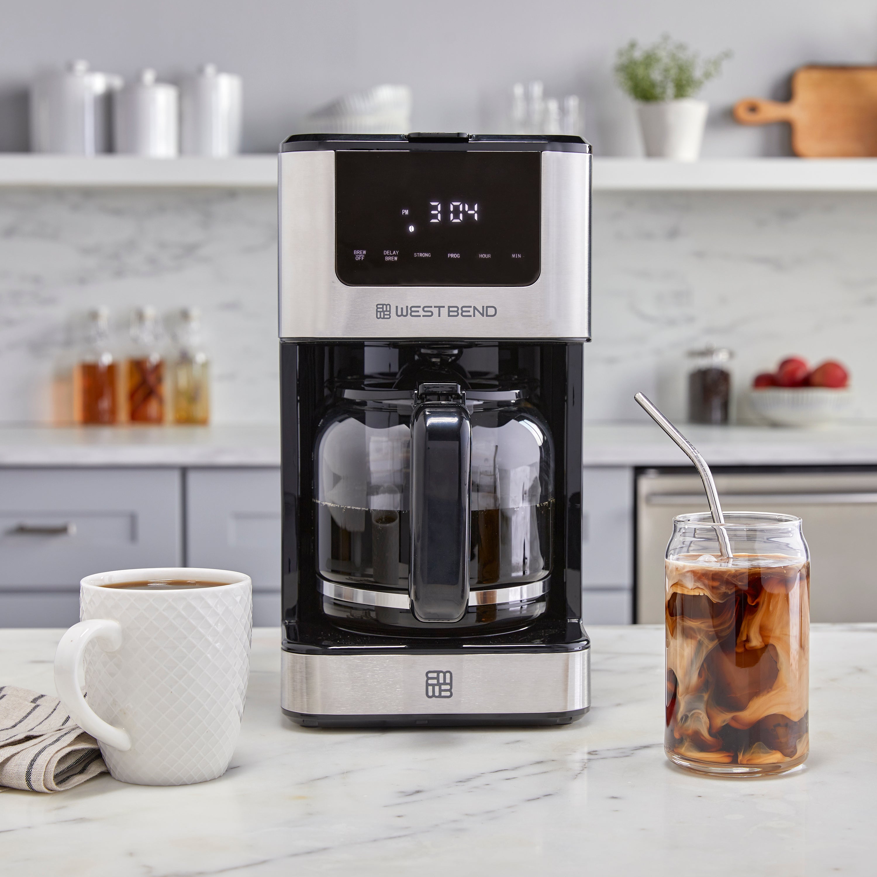 West Bend 12 Cup Heiße und geschnittene Kaffeemaschine