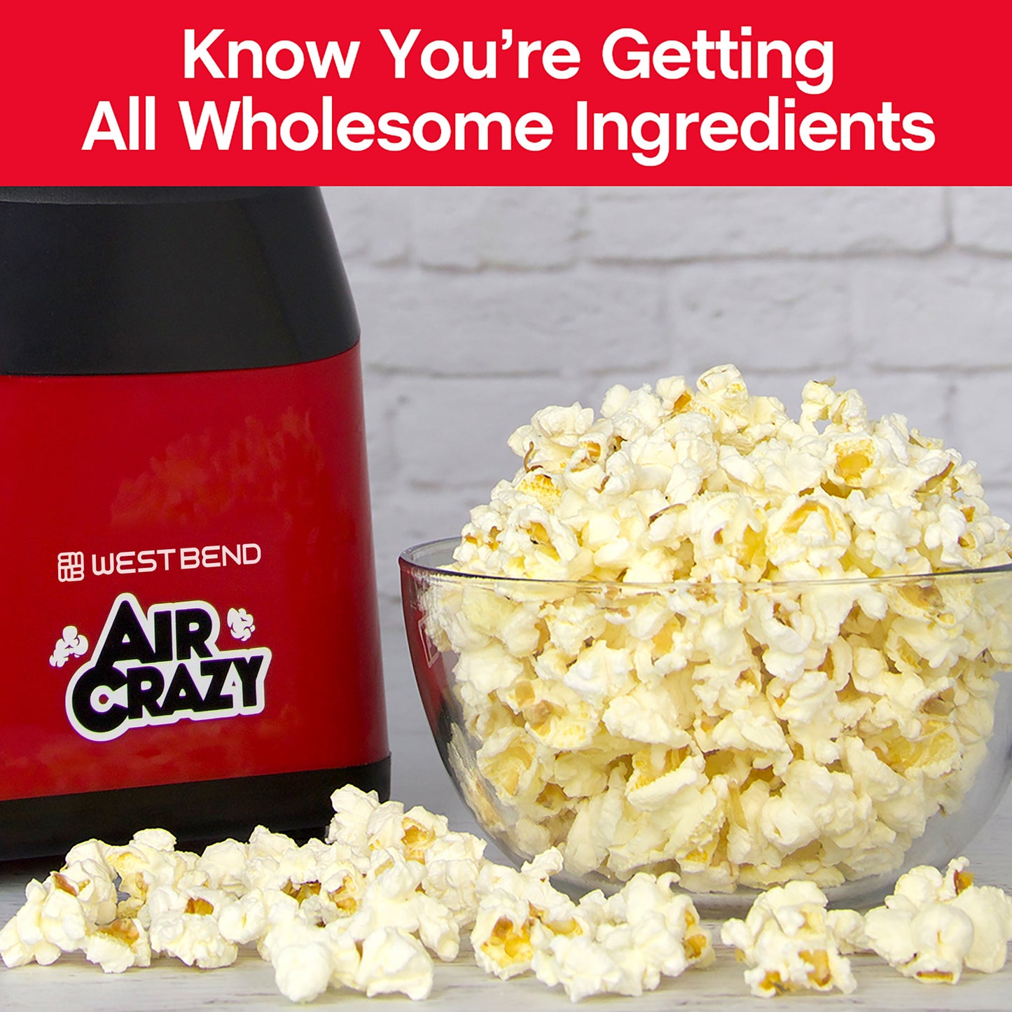 West Bend Air Crazy Hot Air Popcorn Machine, 4 Qt. Kapazität