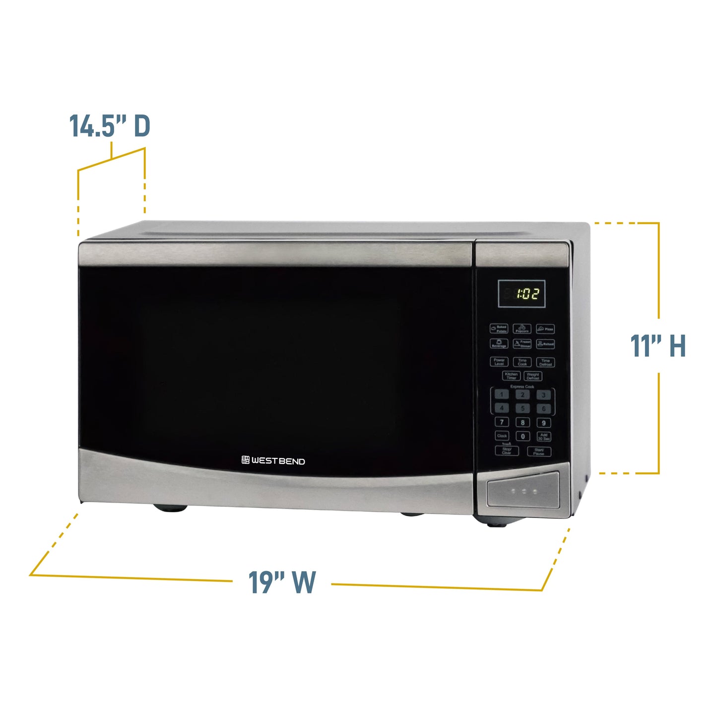 West Bend 0,9 cu. ft Mikrowellenofen