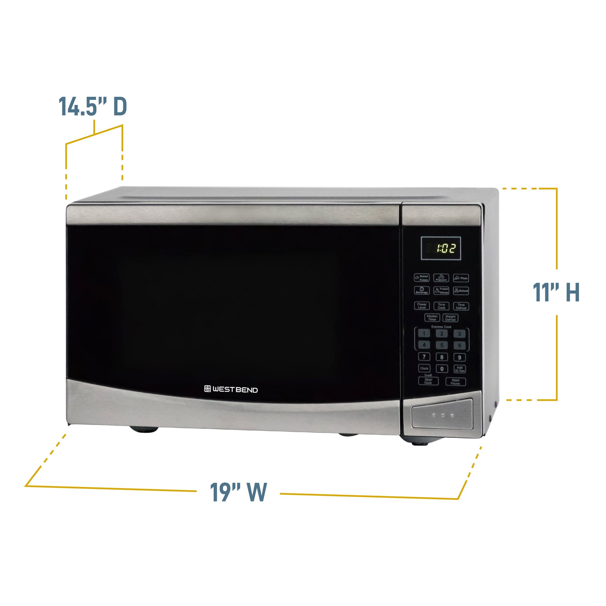 West Bend 0,9 cu. ft Mikrowellenofen