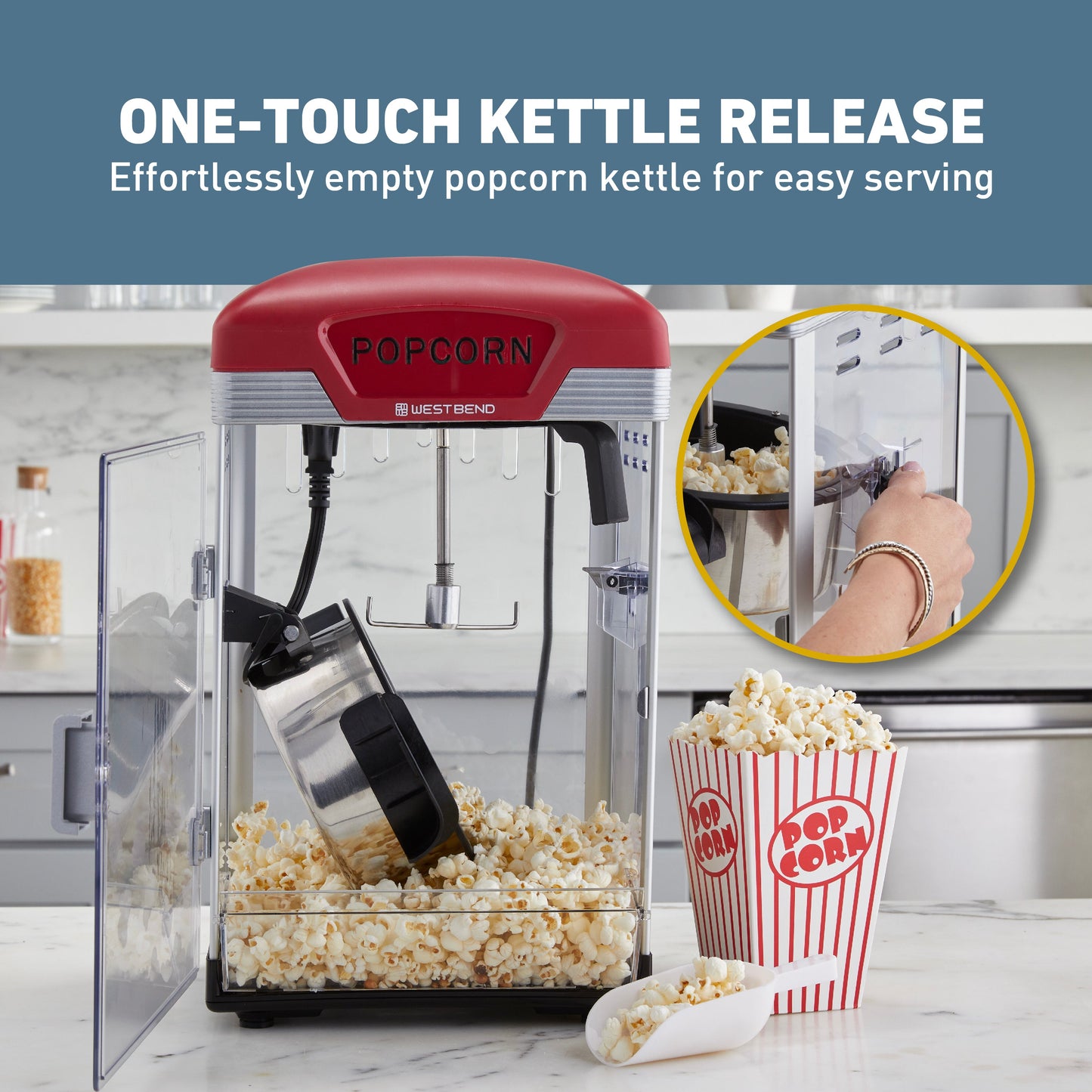 West Bend Theater Crazy 4 Qt. Popcorn Maschine mit Taschen