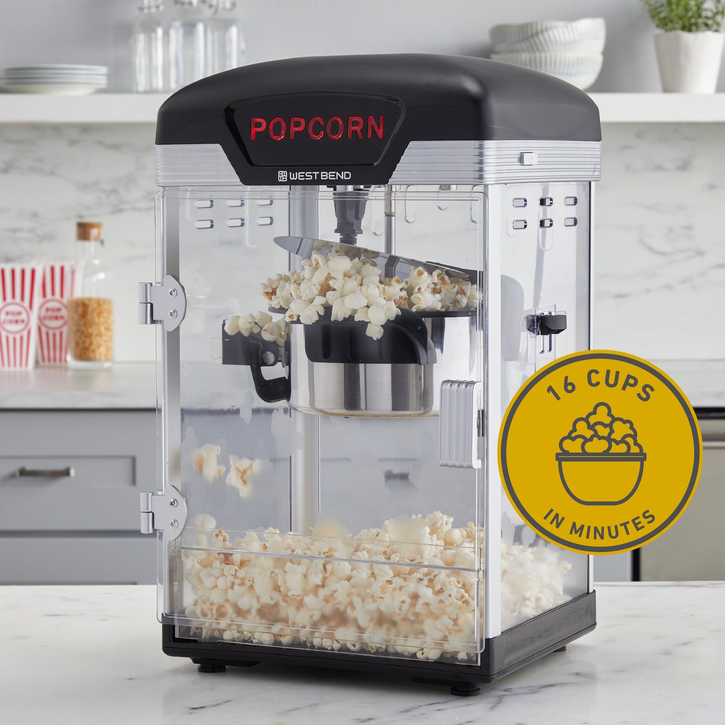 West Bend Theater Crazy 4 Qt. Popcorn Maschine mit Taschen
