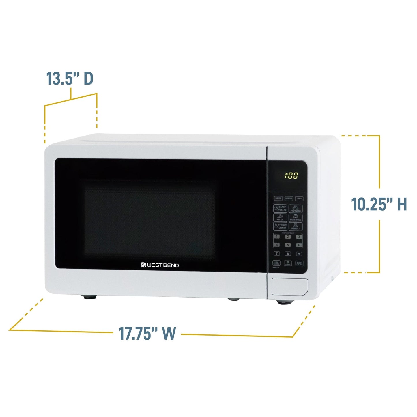 West Bend 0,7 cu. ft Mikrowellenofen