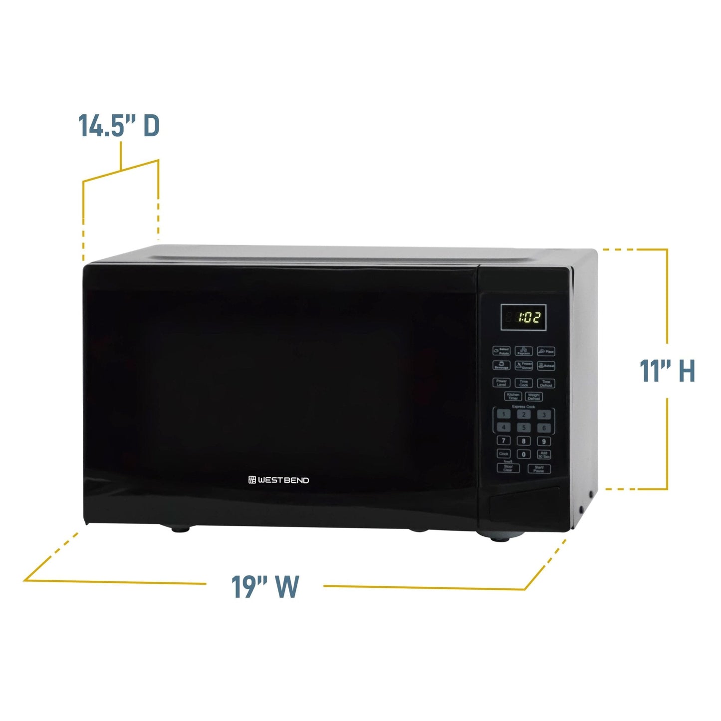 West Bend 0,9 cu. ft Mikrowellenofen