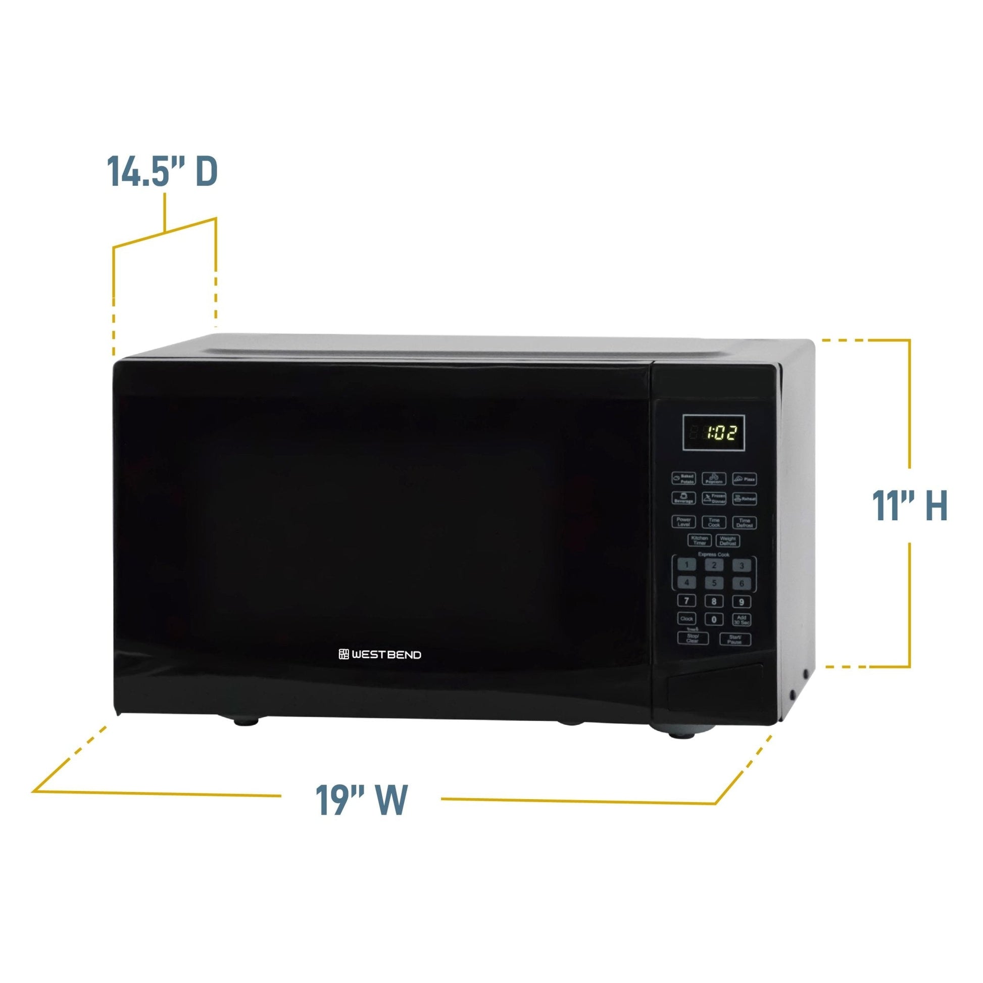 West Bend 0,9 cu. ft Mikrowellenofen