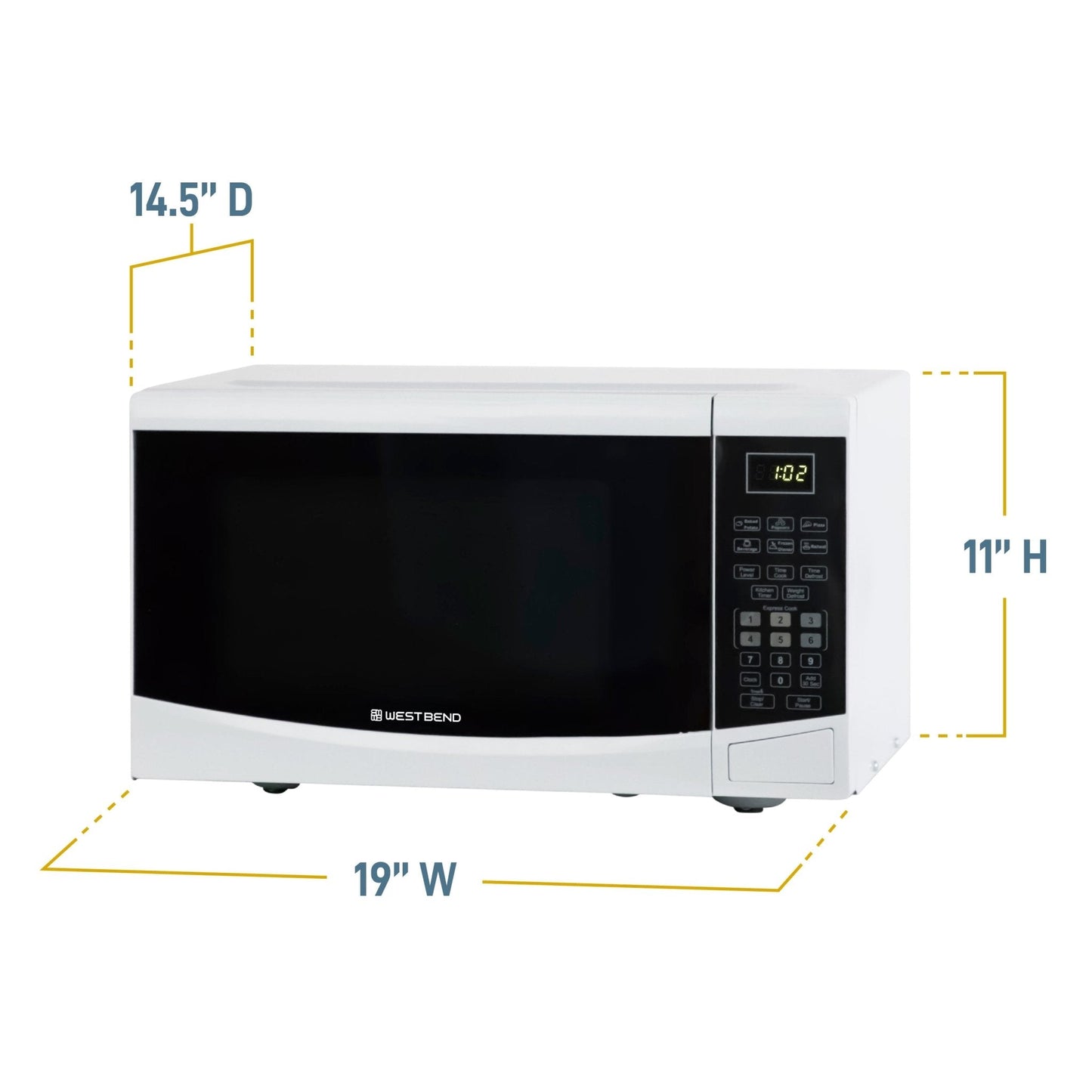 West Bend 0,9 cu. ft Mikrowellenofen
