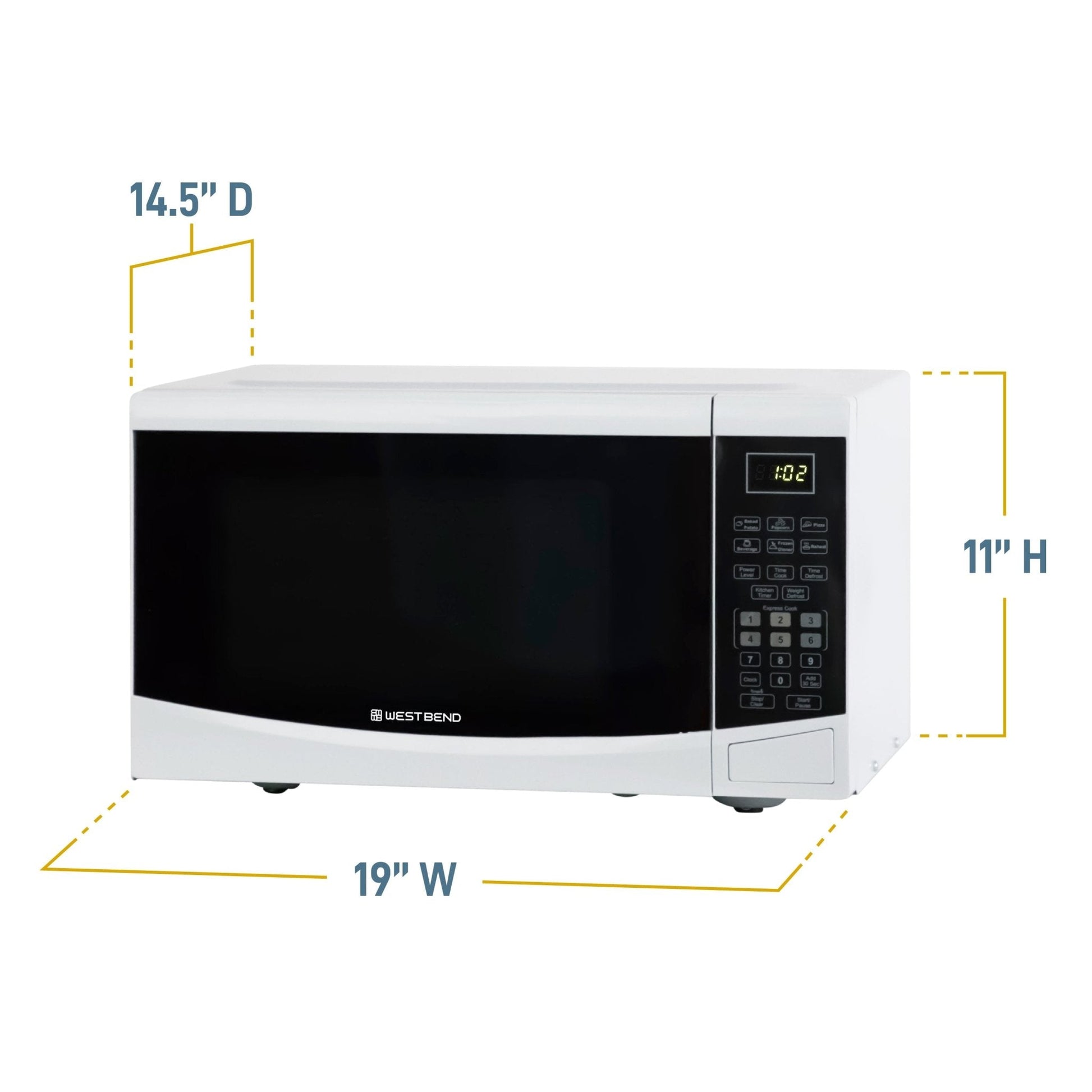 West Bend 0,9 cu. ft Mikrowellenofen