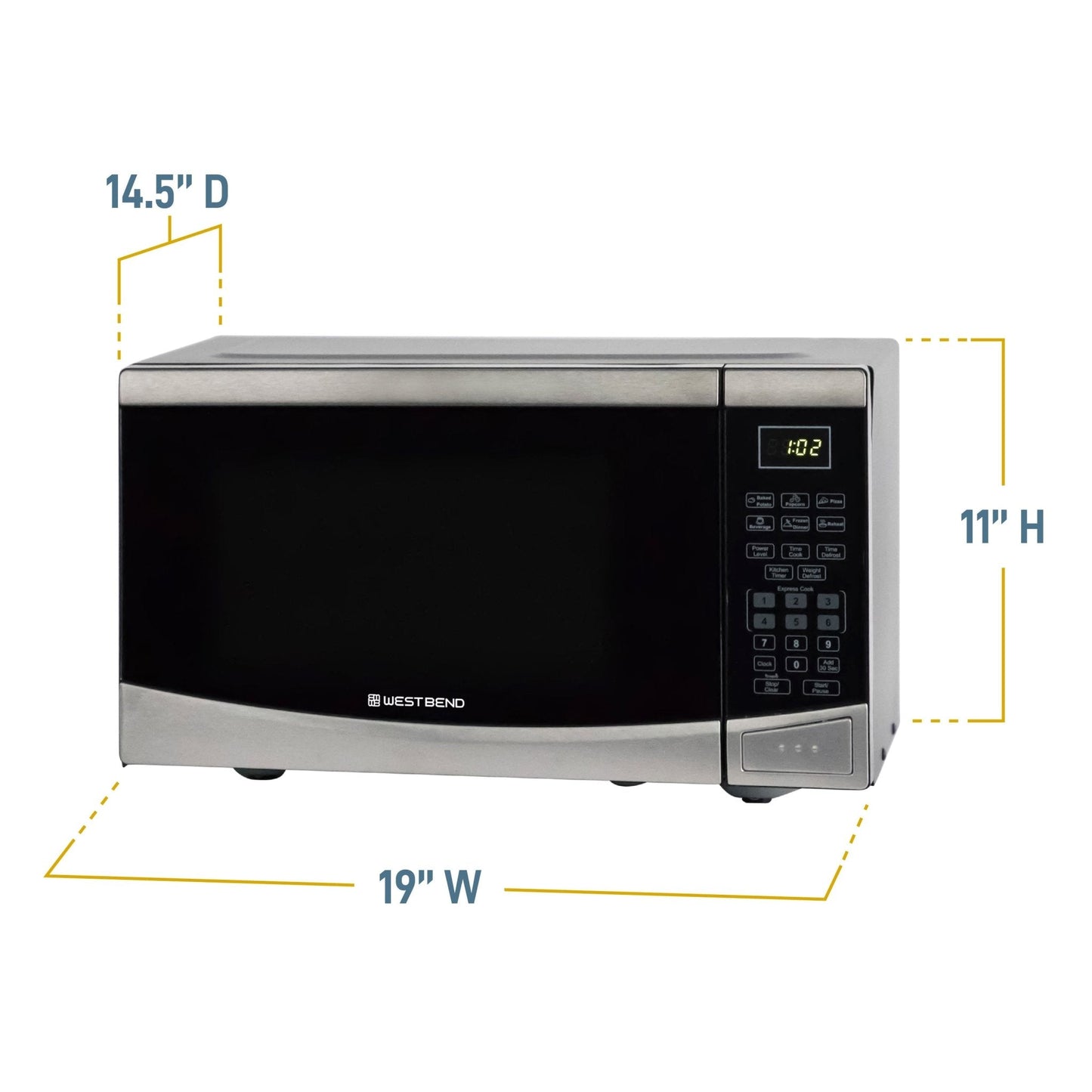 West Bend 0,9 cu. ft Mikrowellenofen