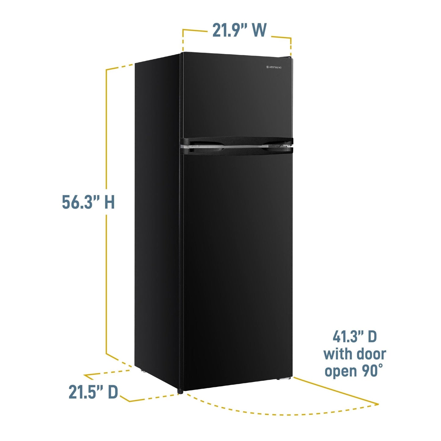 West Bend 7.5 cu. ft. Wohnung Größe Kühlschrank