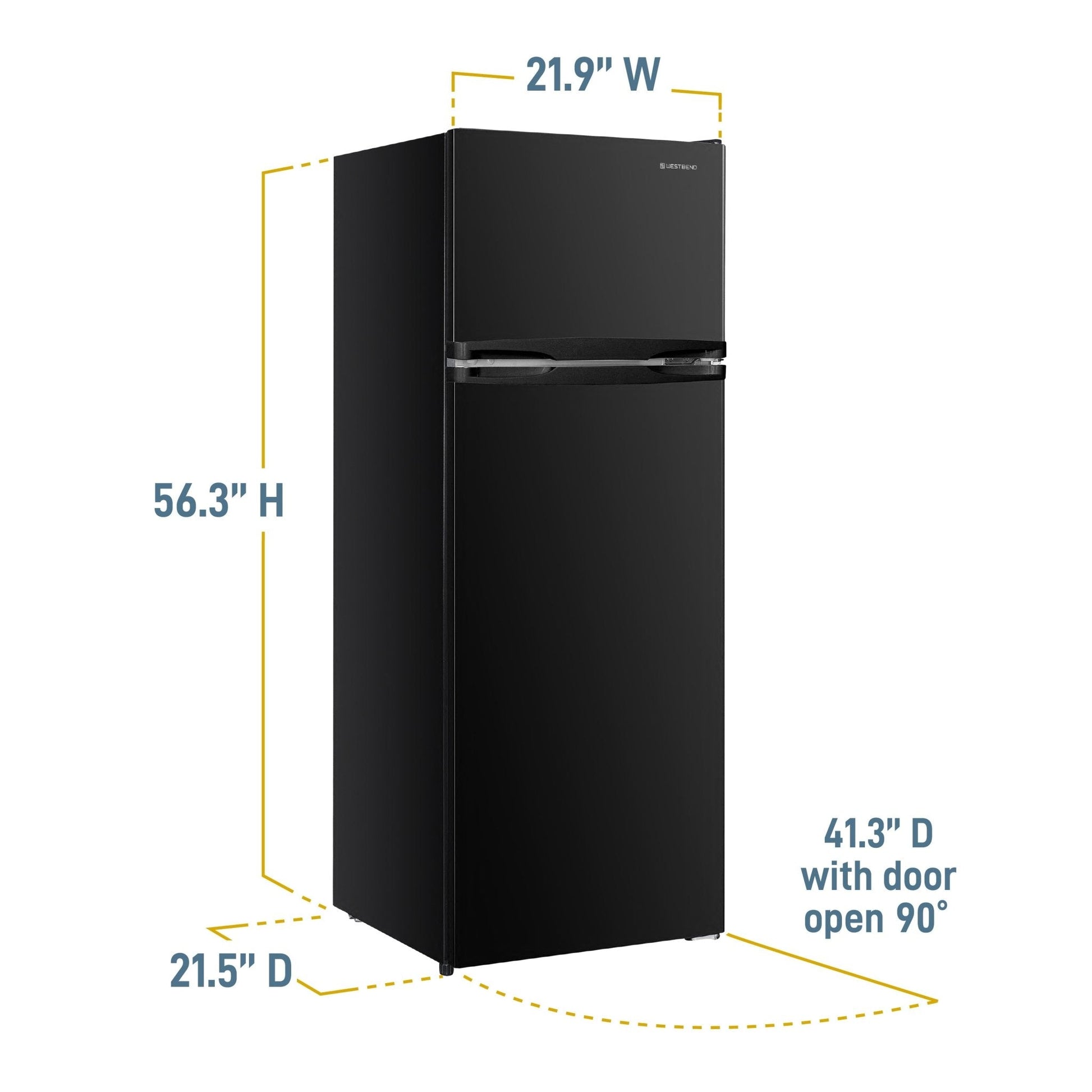 West Bend 7.5 cu. ft. Wohnung Größe Kühlschrank