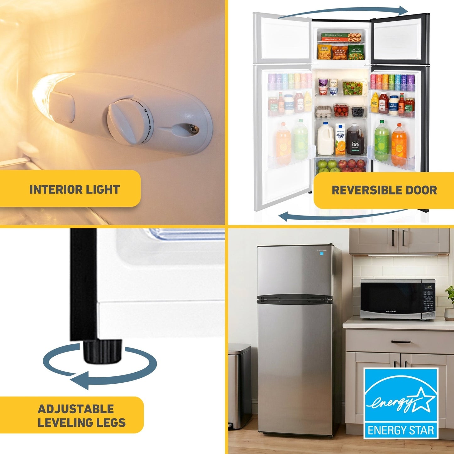 West Bend 7.5 cu. ft. Wohnung Größe Kühlschrank